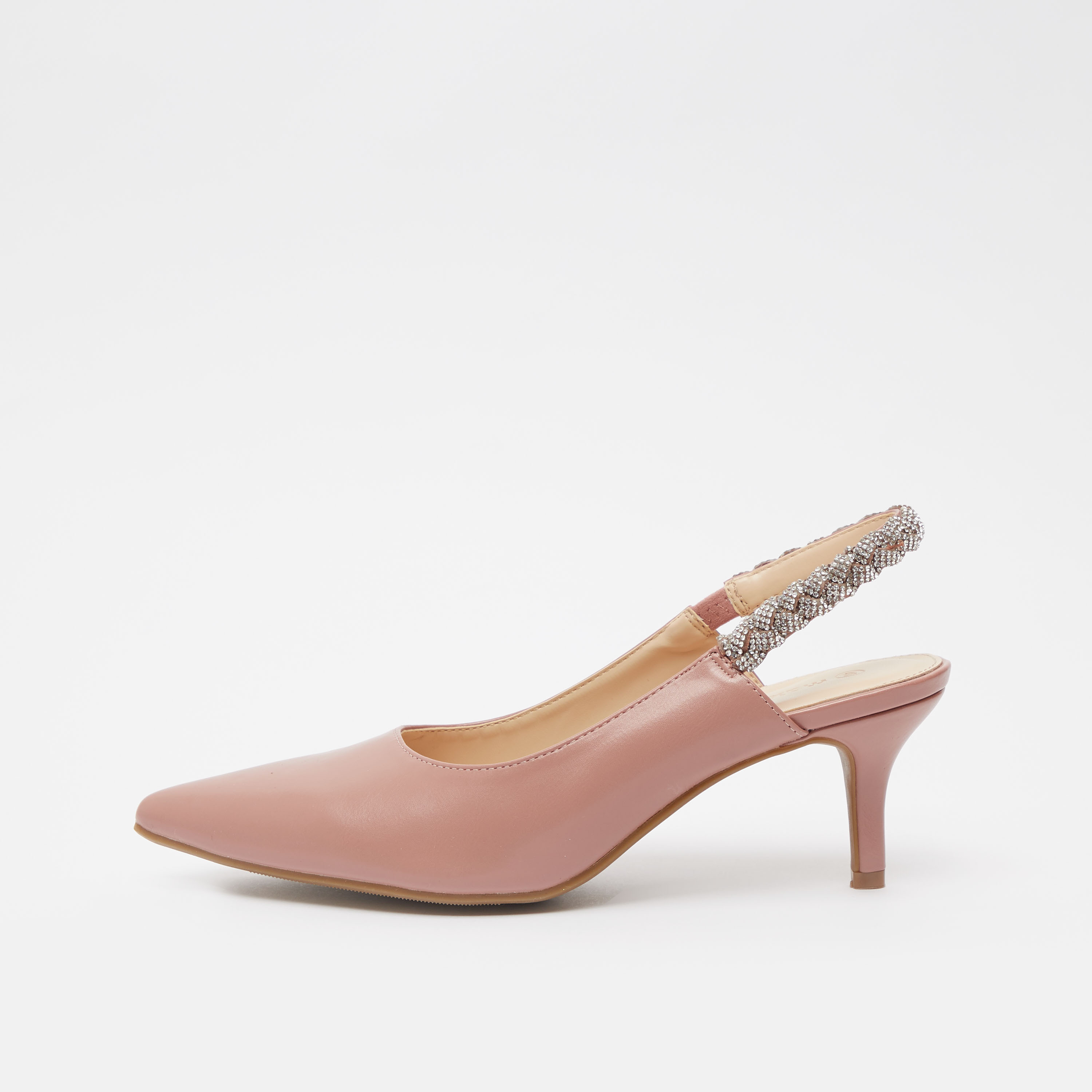 Peach kitten heel on sale shoes