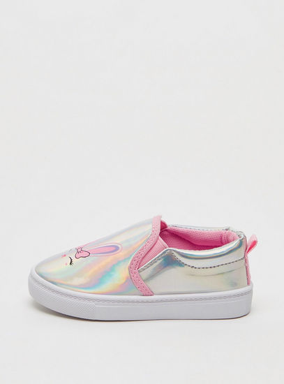 Printed Slip-on Shoes with Pull Tabs