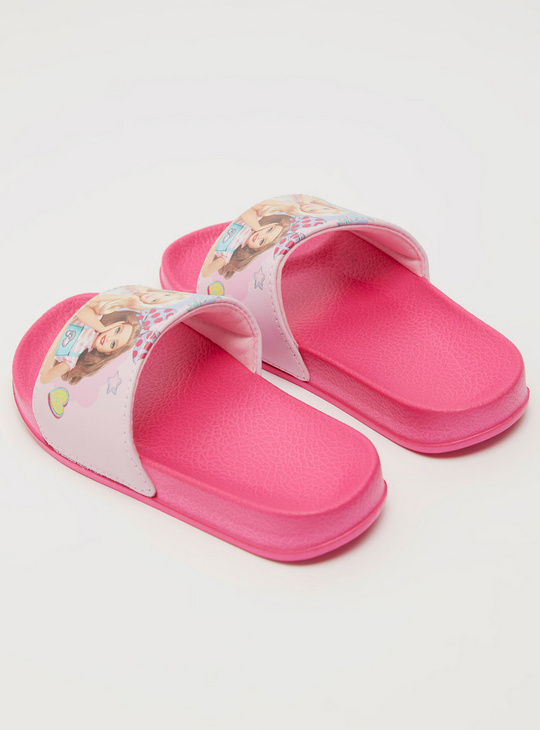 Barbie Print Open Toe Beach Slippers