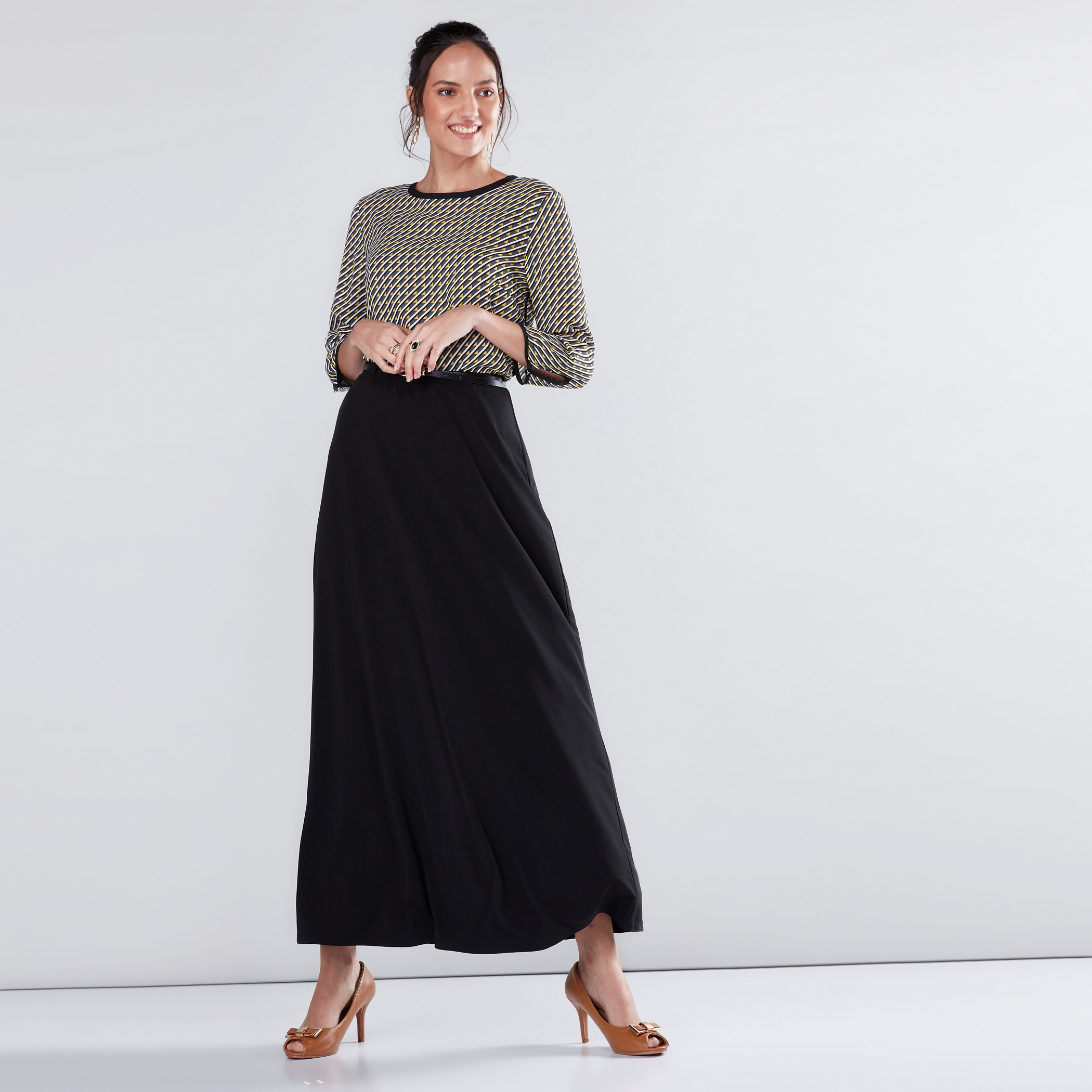 Black maxi skirt outlet online