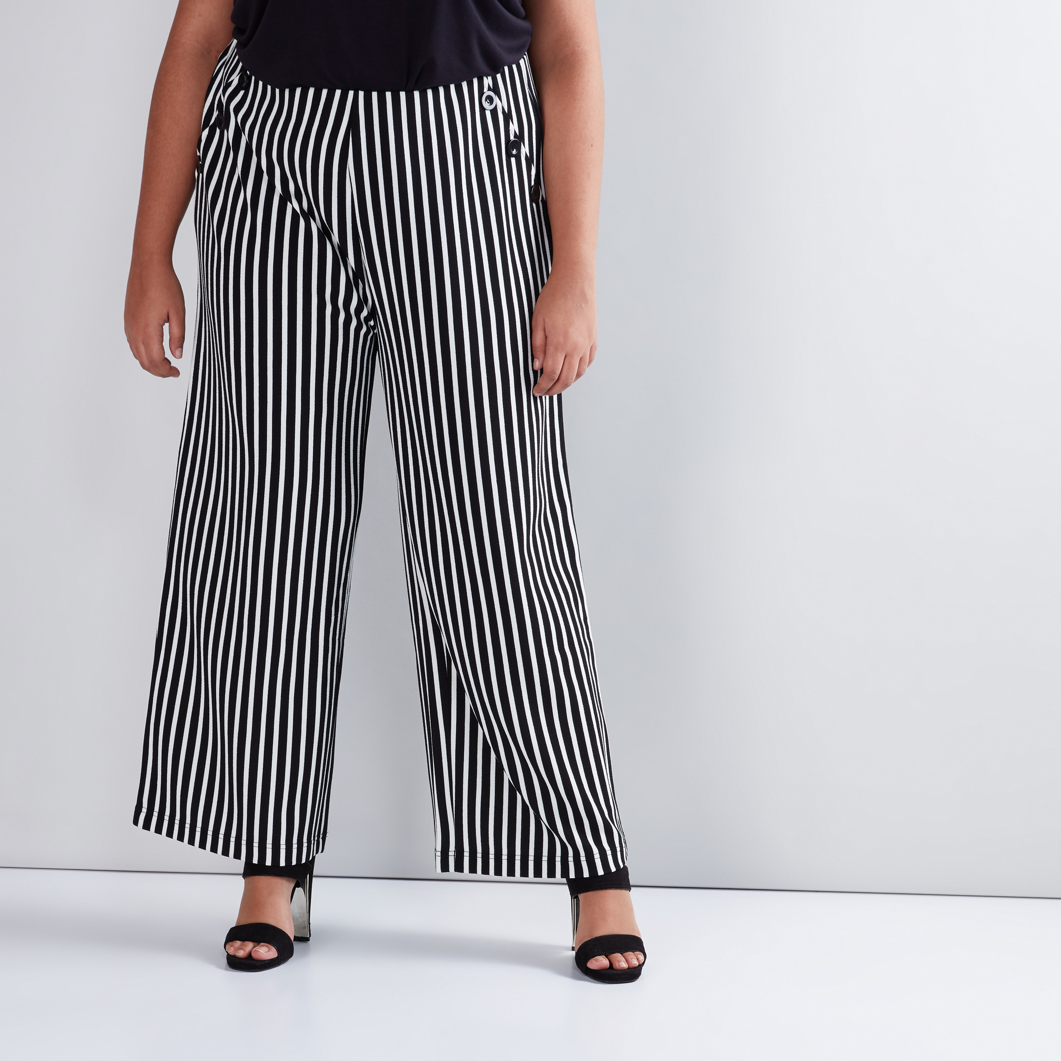 Striped palazzo outlet pants