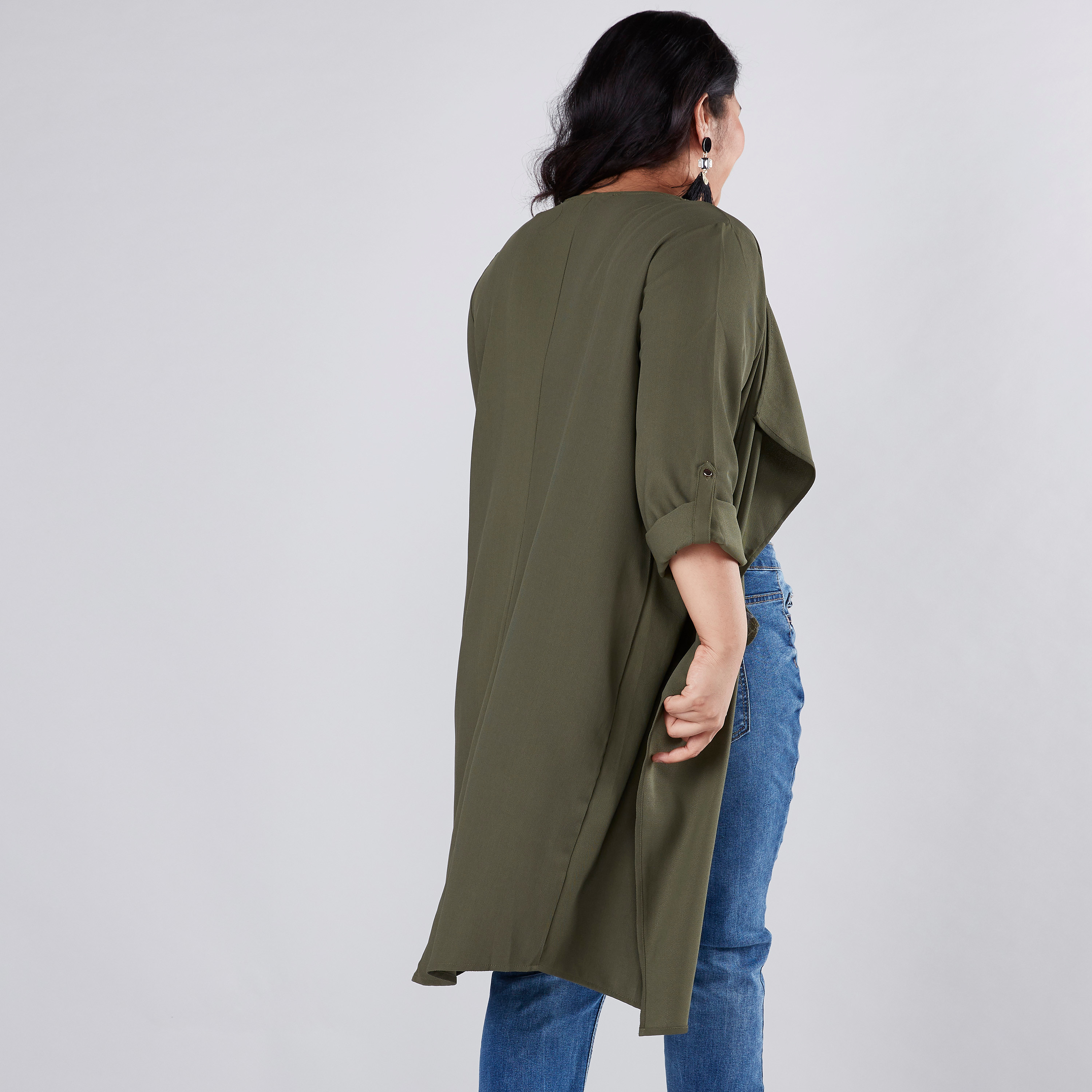 Khaki green waterfall on sale jacket