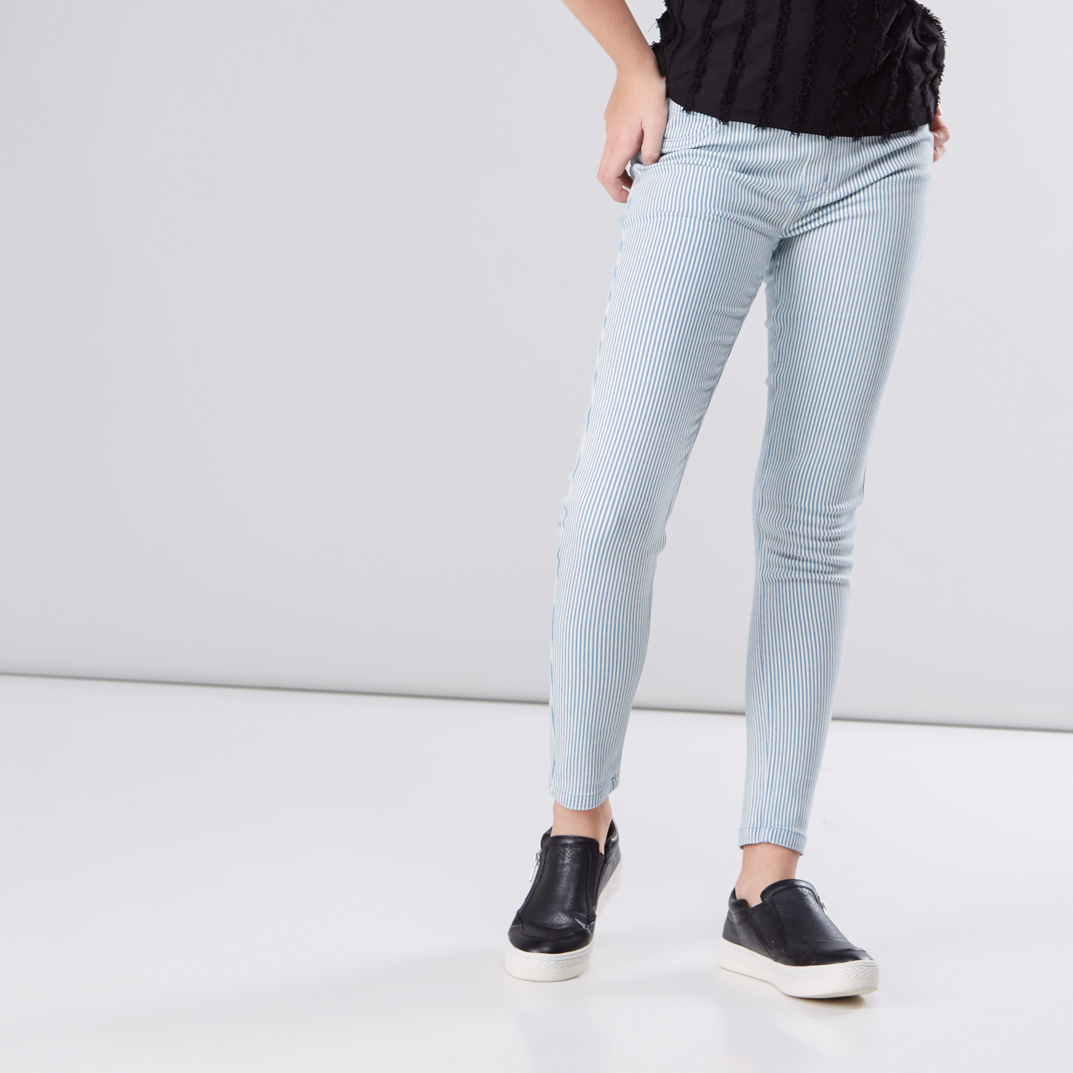 Striped store jeggings online