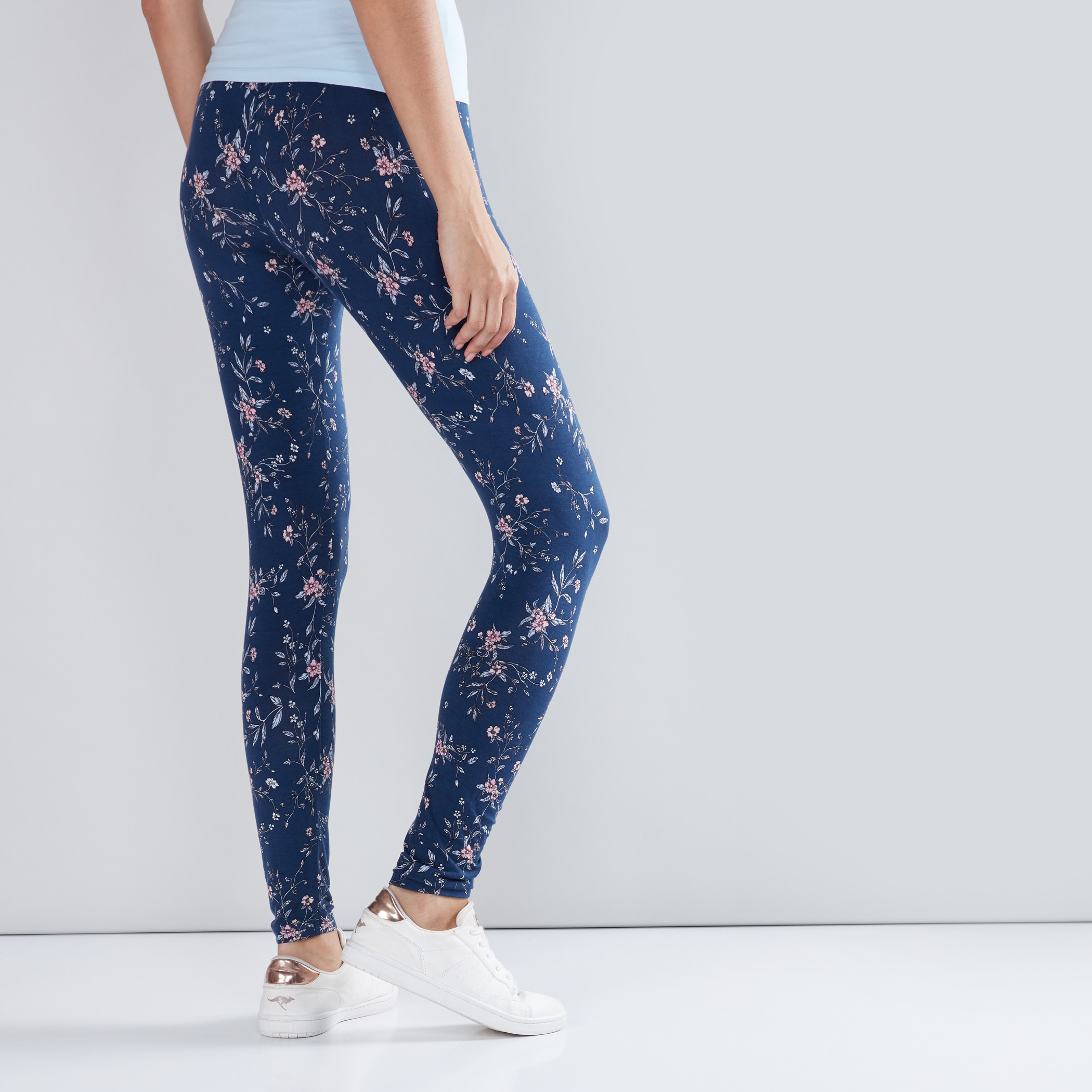 Floral Printed Full Length Leggings 