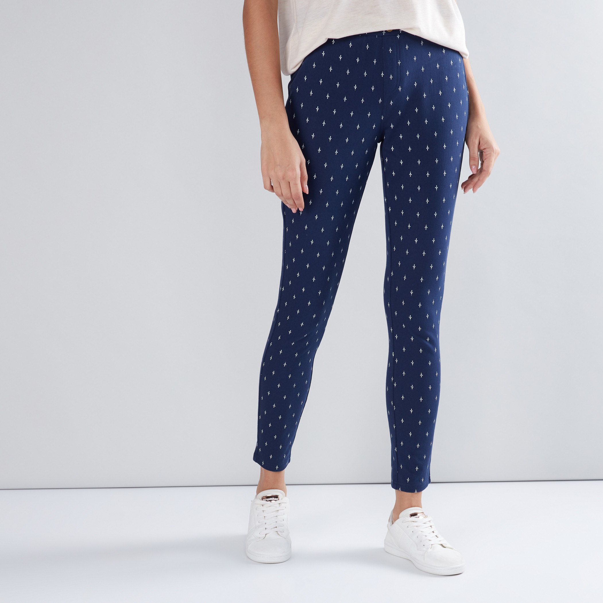 Shop Printed Cropped Jeggings with 