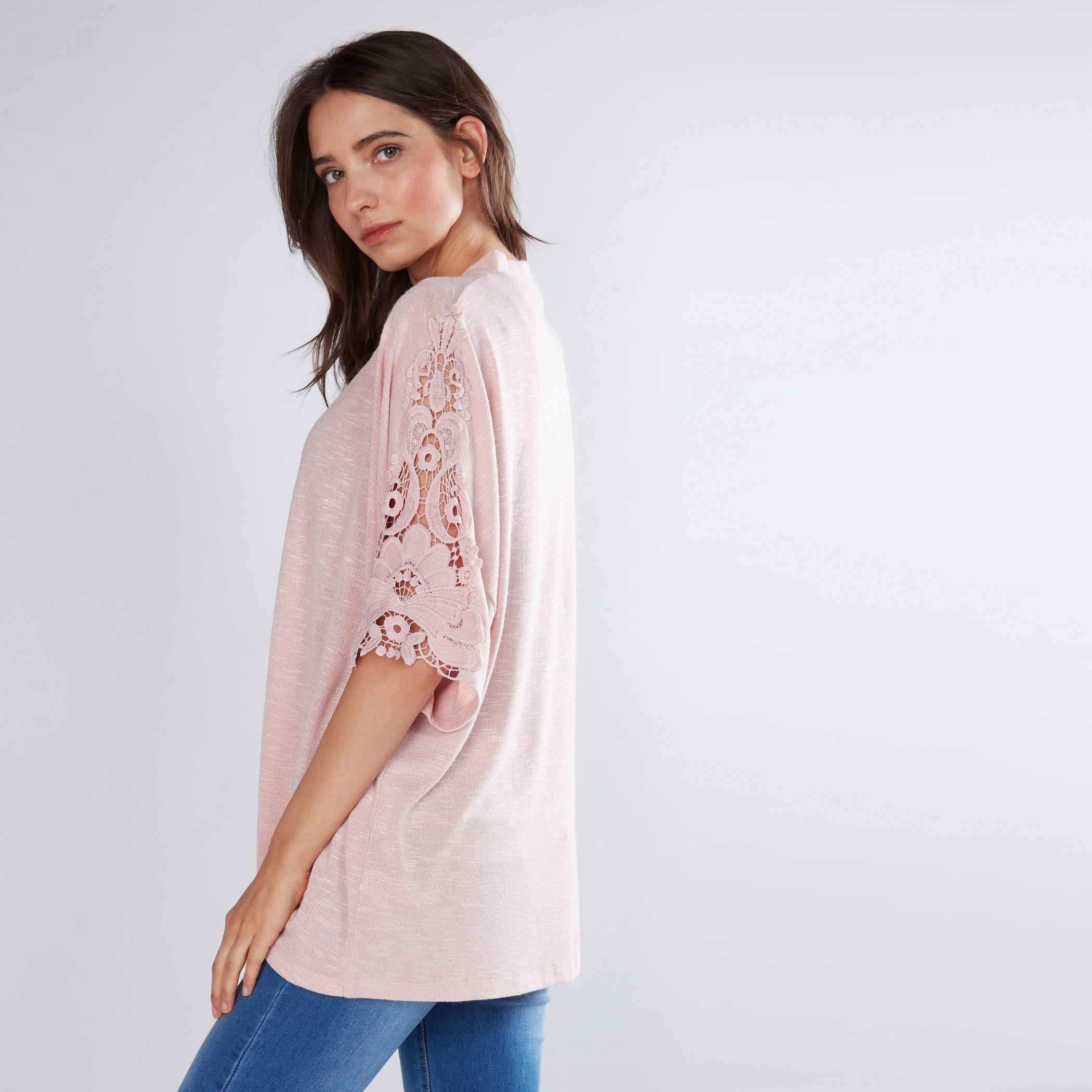 Light pink shrug short on sale sleeve