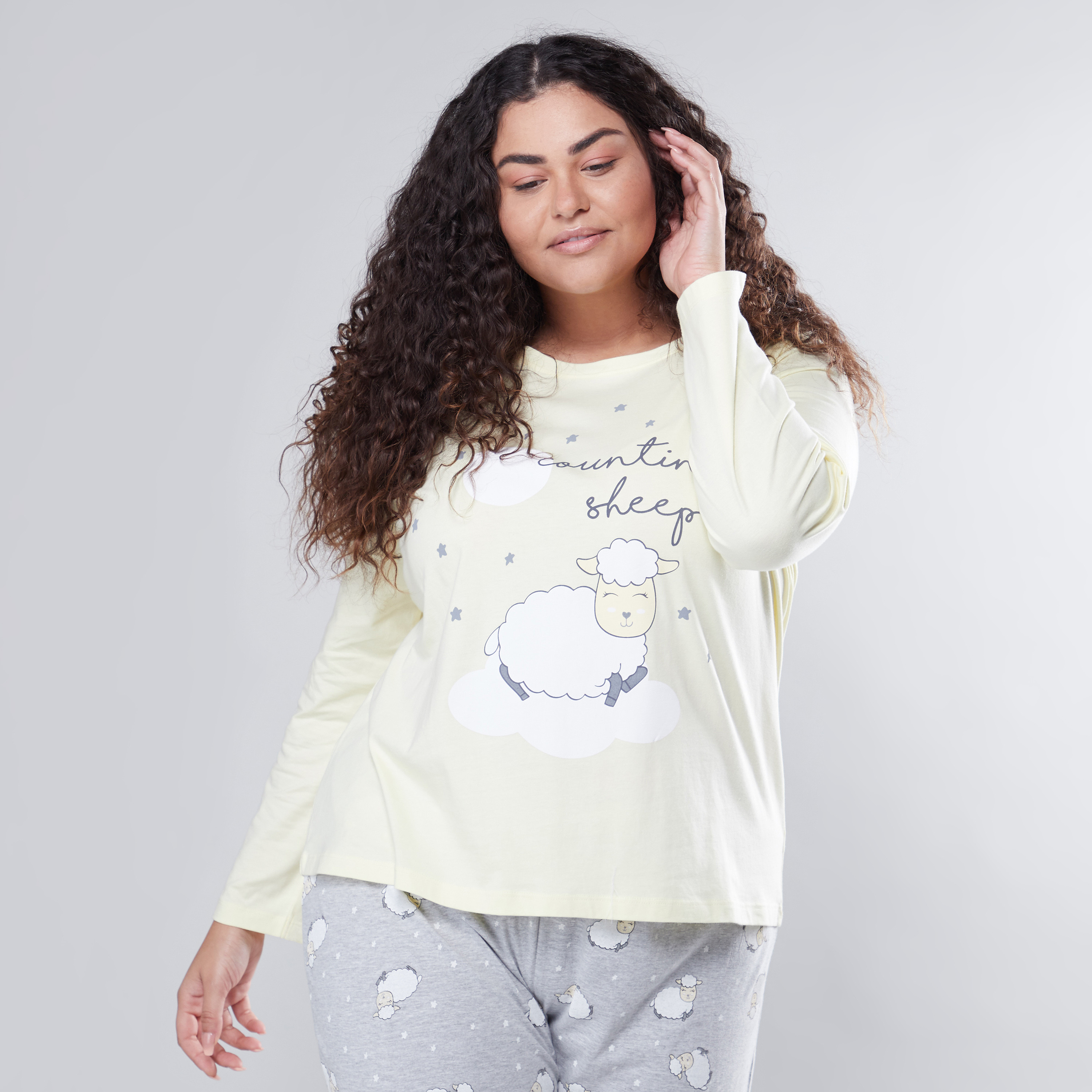 Shop Printed Curvy Pyjama Set Online Max UAE