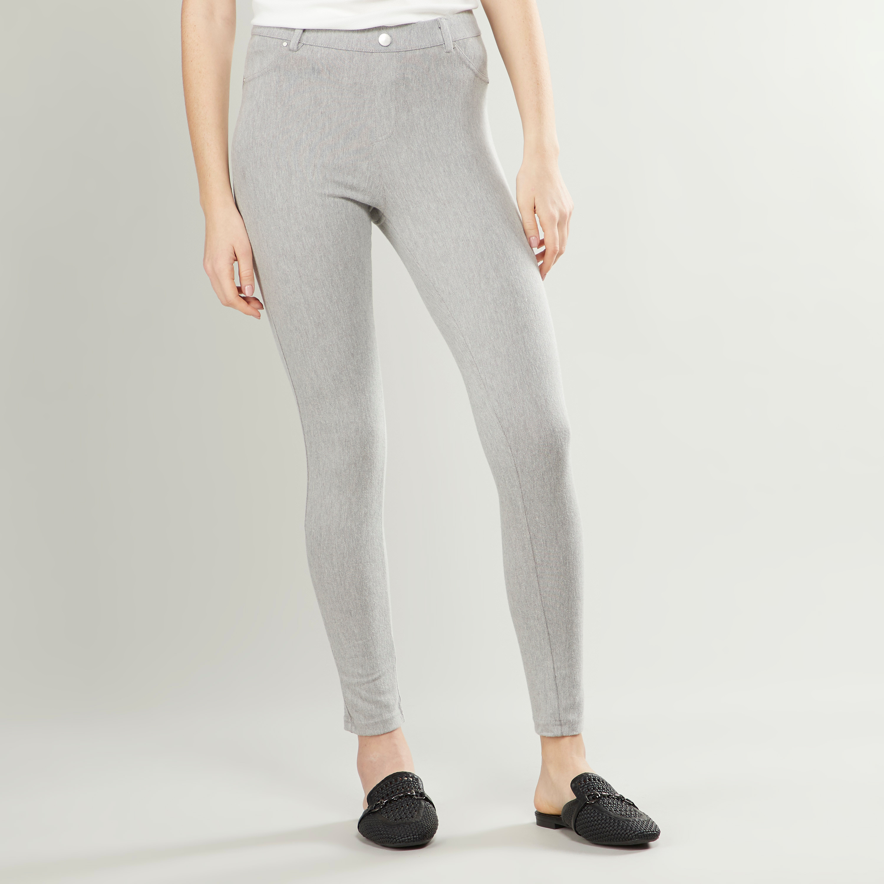 Shop Pocket Detail Jeggings with Belt Loops Online Max UAE