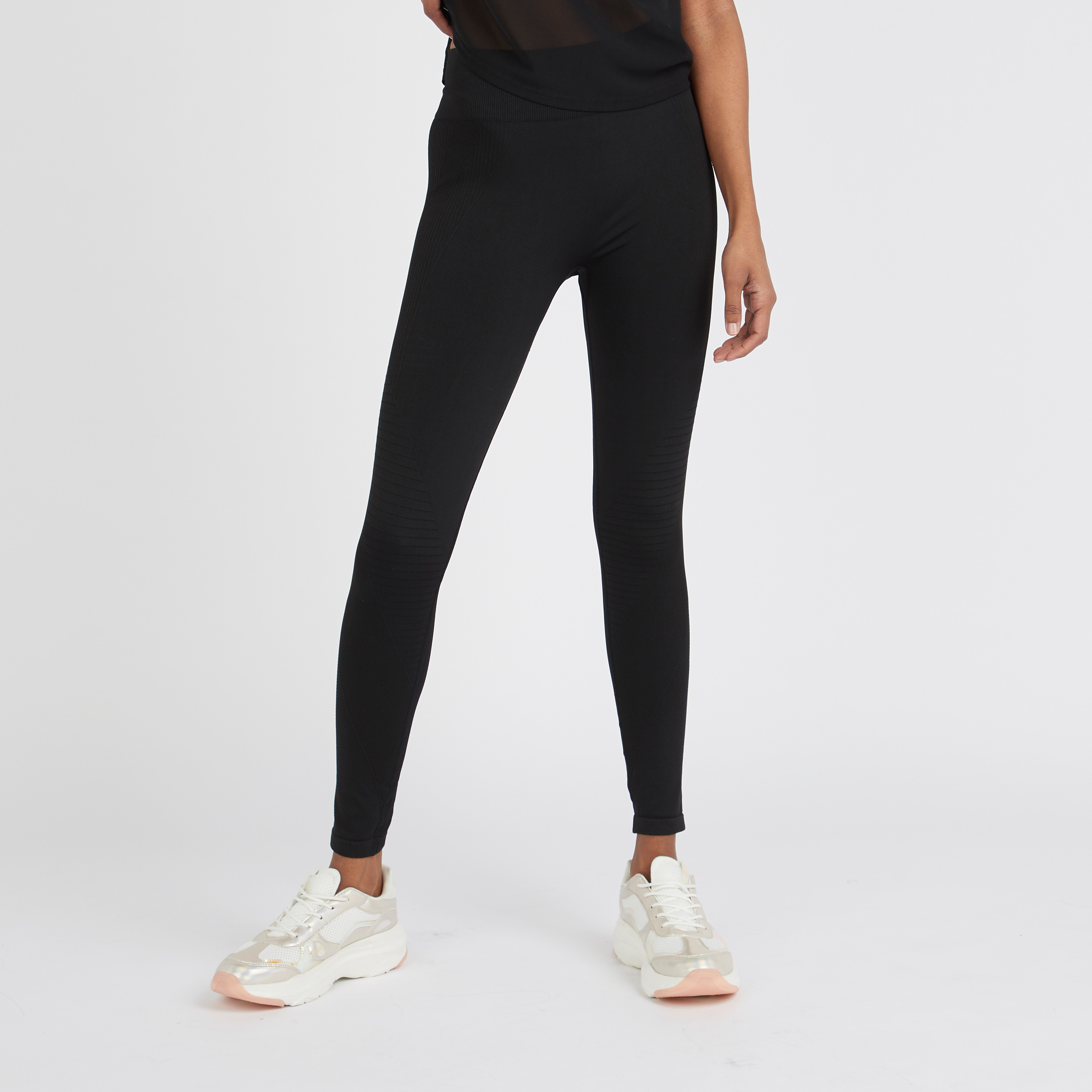 Buy Charcoal Pintuck Basic Leggings Online - W for Woman