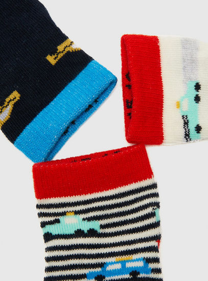 Set of 3 - Assorted BCI Cotton Ankle Length Socks