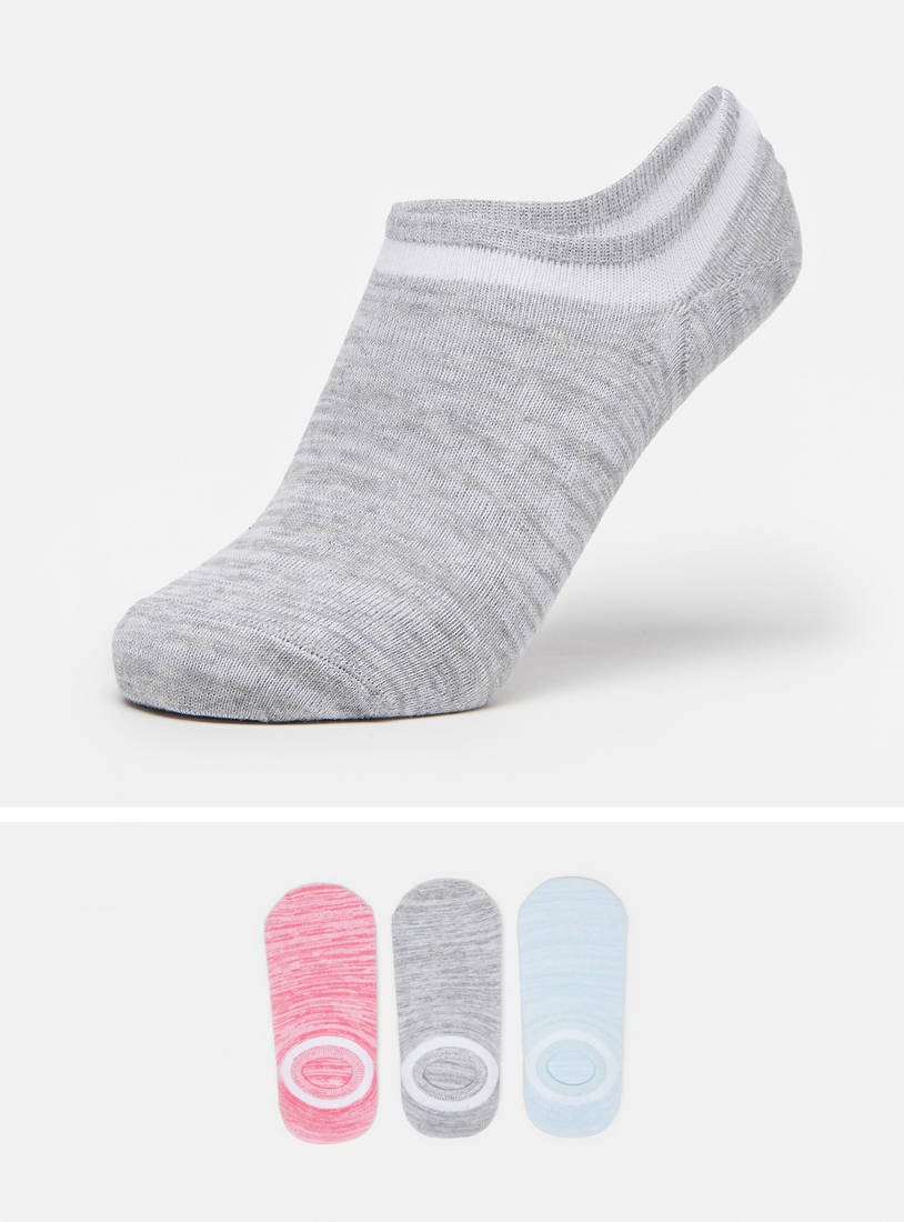 Pack of 3 - Plain Ankle Length Footies-Socks & Stockings-image-0