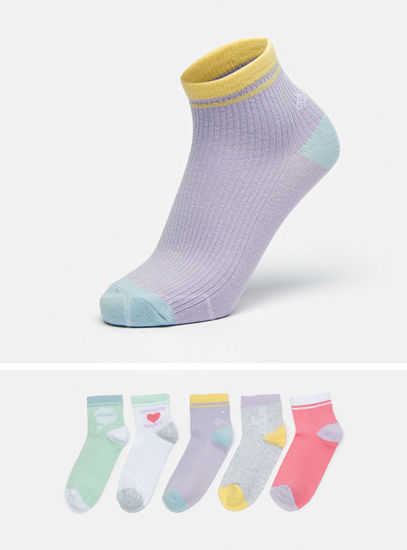 Set of 5 - Assorted Ankle Length Socks-Socks & Stockings-image-0