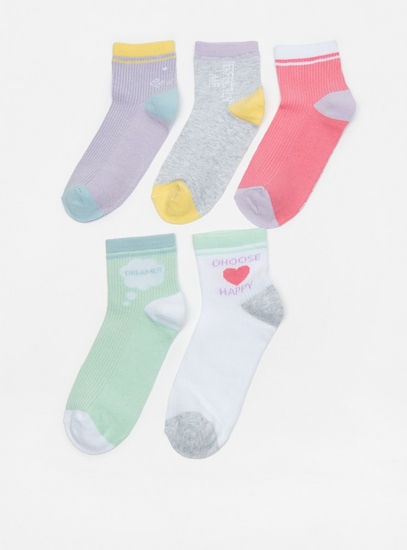 Set of 5 - Assorted Ankle Length Socks-Socks & Stockings-image-1