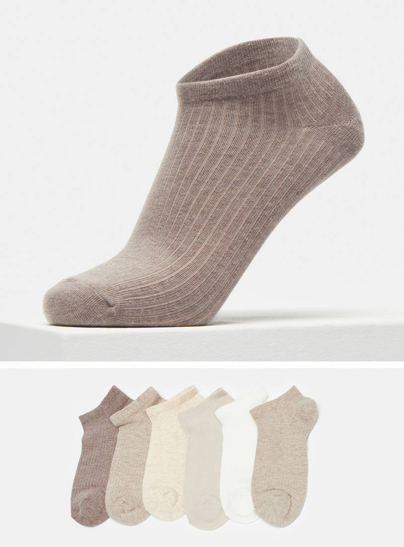 Pack of 6 - Plain Ankle Length Socks-Socks & Stockings-image-0
