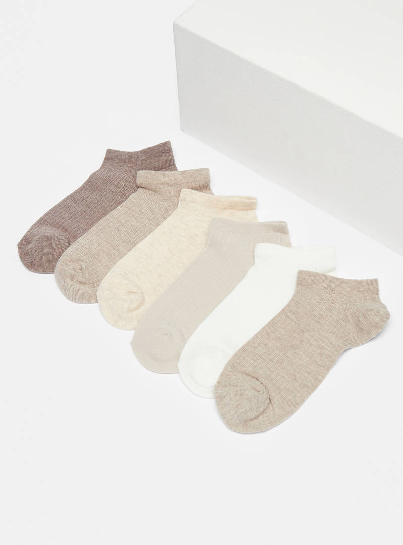 Pack of 6 - Plain Ankle Length Socks-Socks & Stockings-image-1