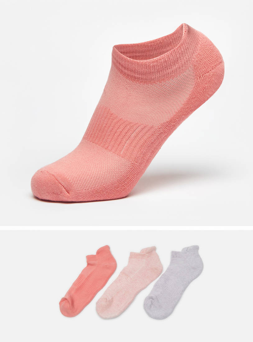 Set of 3 - Textured Ankle Length Socks-Socks & Stockings-image-0