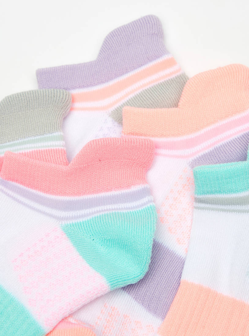 Set of 5 - Colour Block Ankle Length Sports Socks-Socks & Stockings-image-1