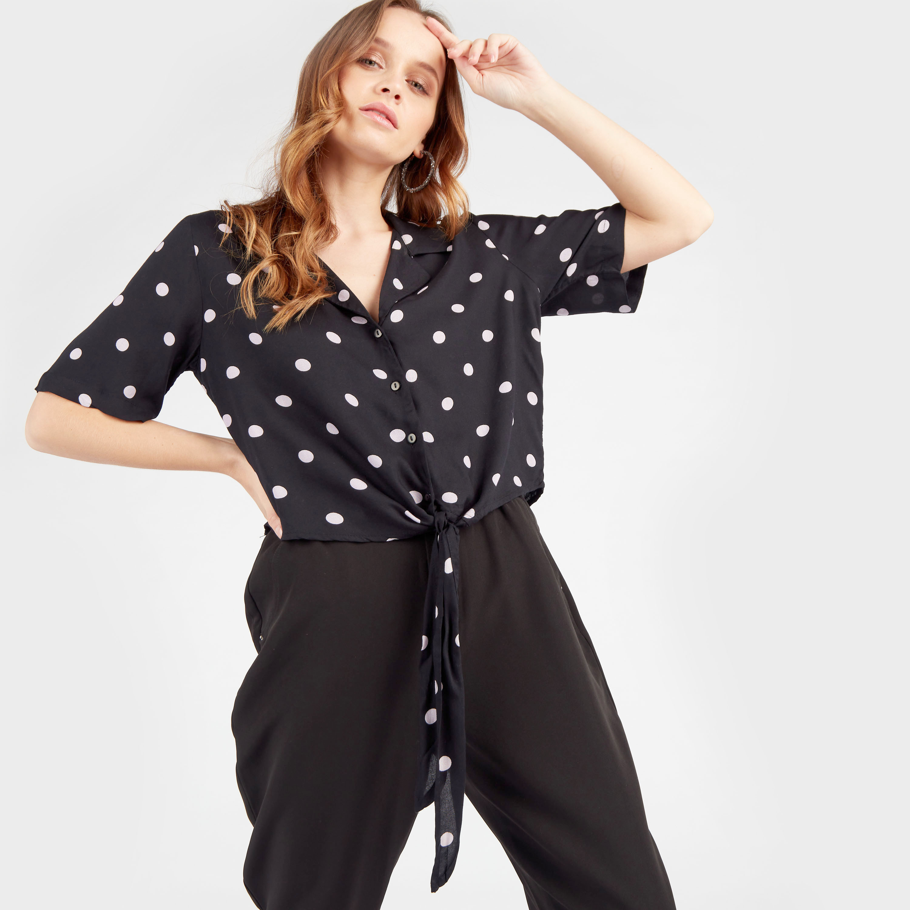 Polka dots store tops online