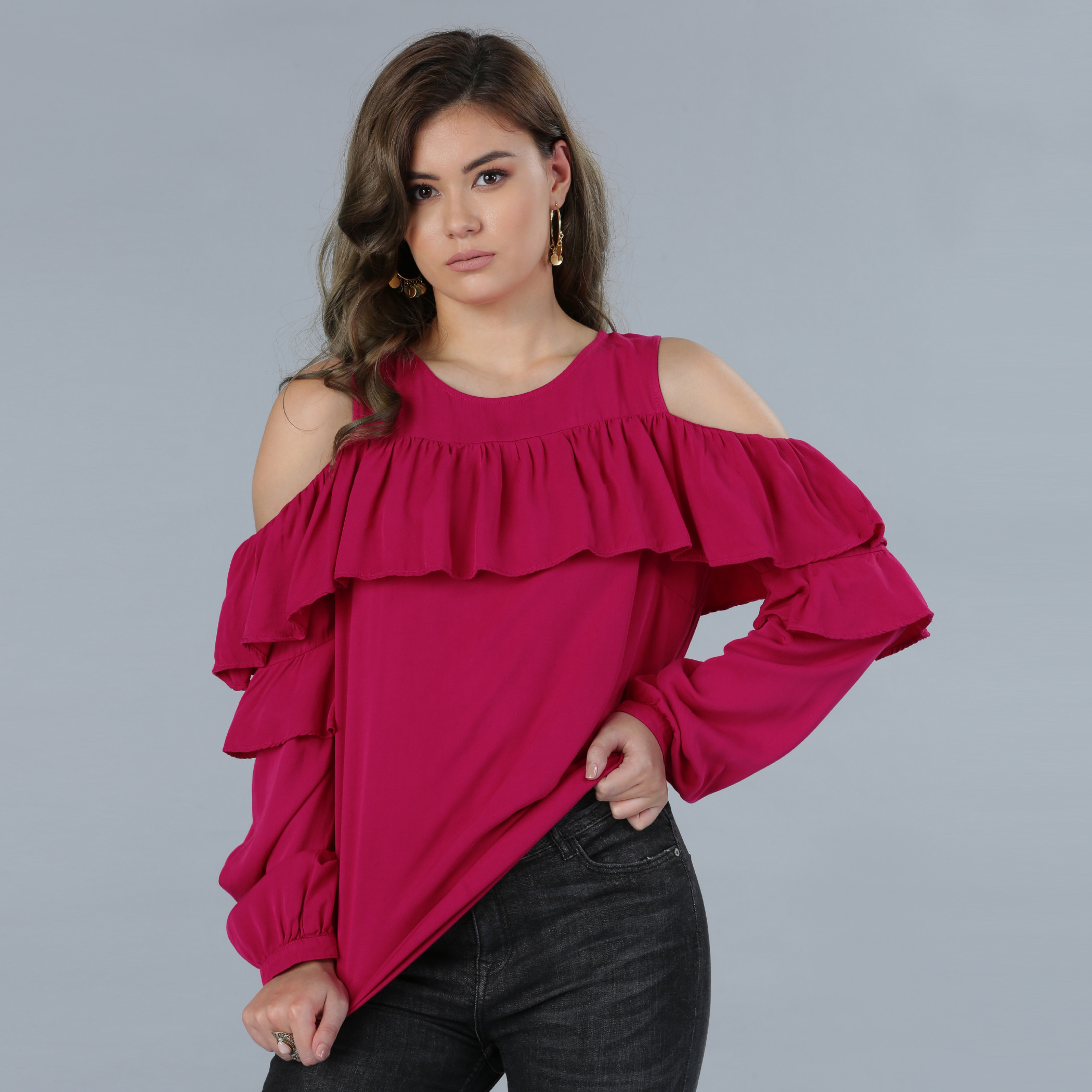 Cold discount sleeves top