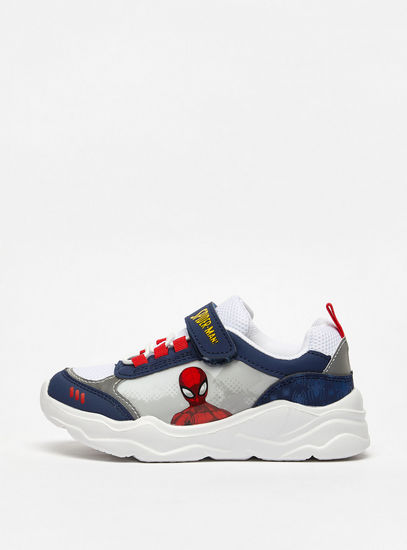 Spider-Man Colourblock Sneakers with Hook and Loop Closure