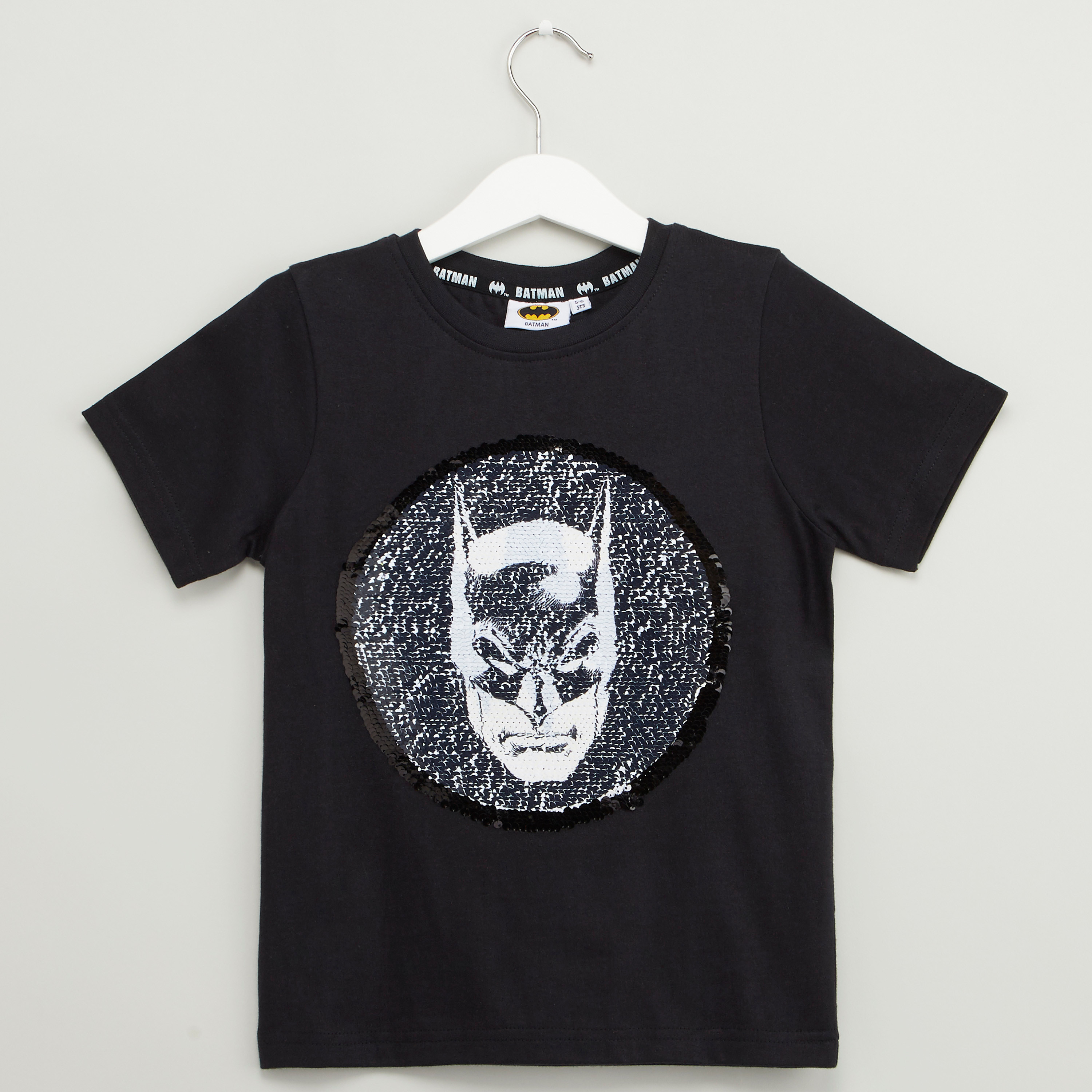 Sequin batman 2025 t shirt