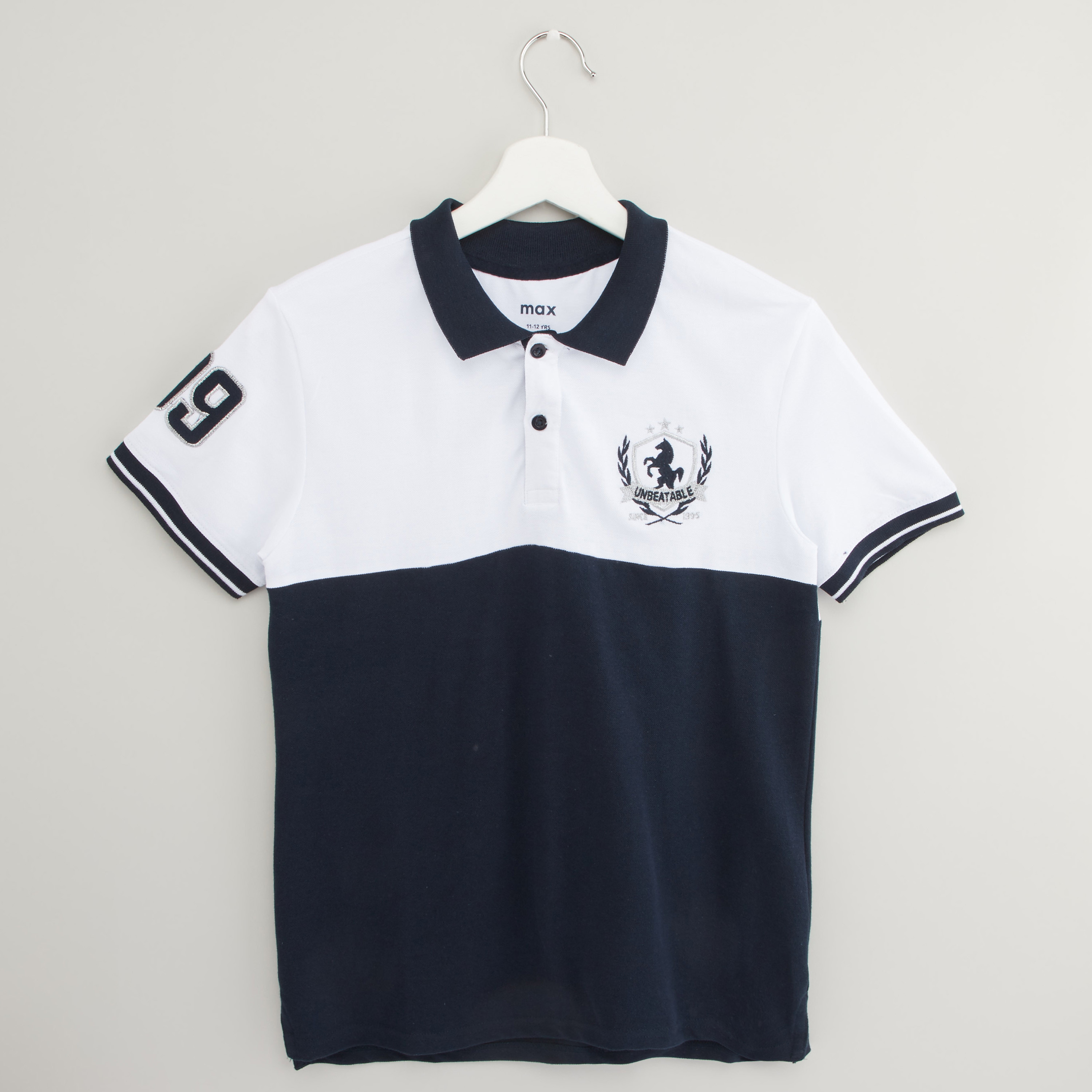 Shop Colourblock Polo T shirt with Short Sleeves Online Max Qatar