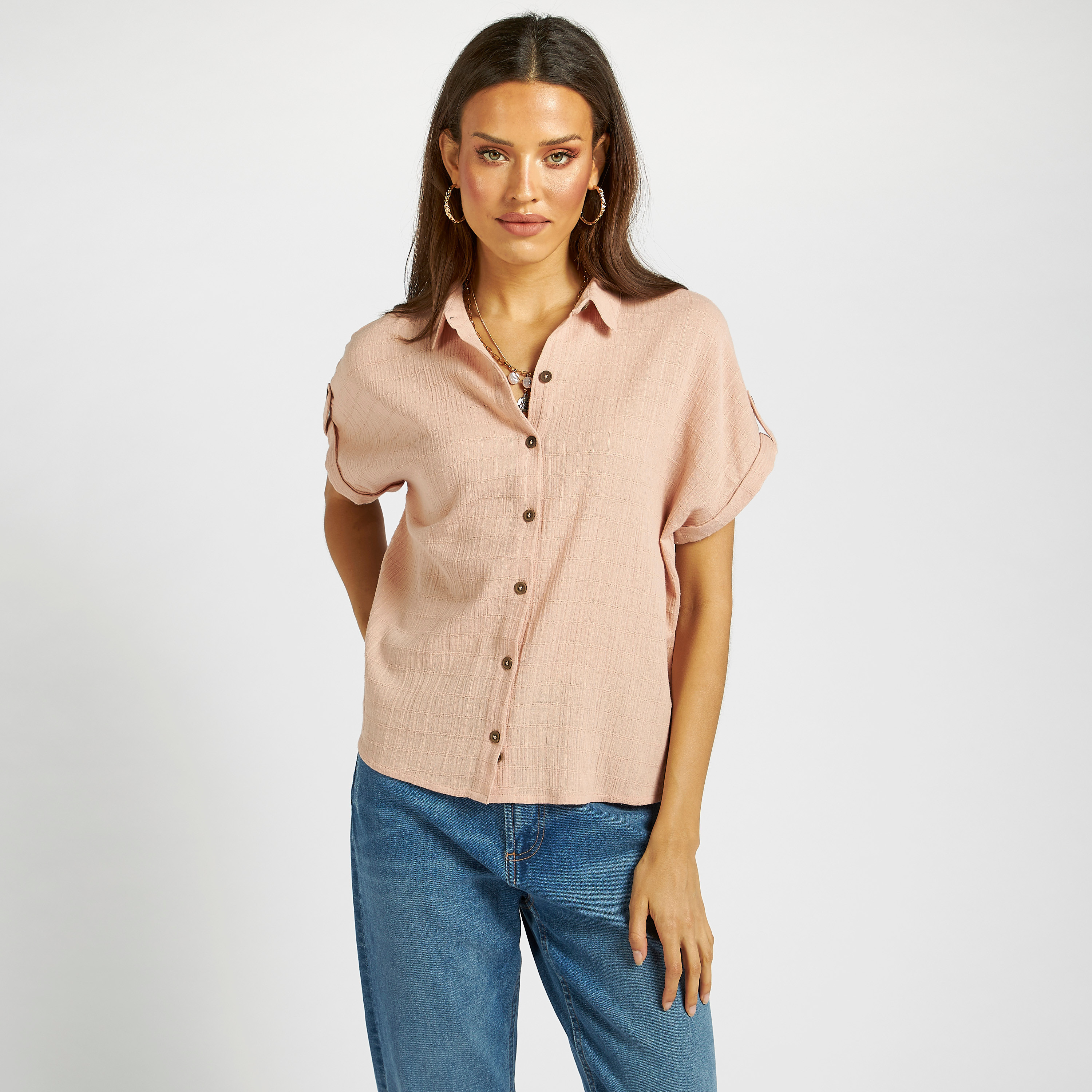 button up boxy shirt