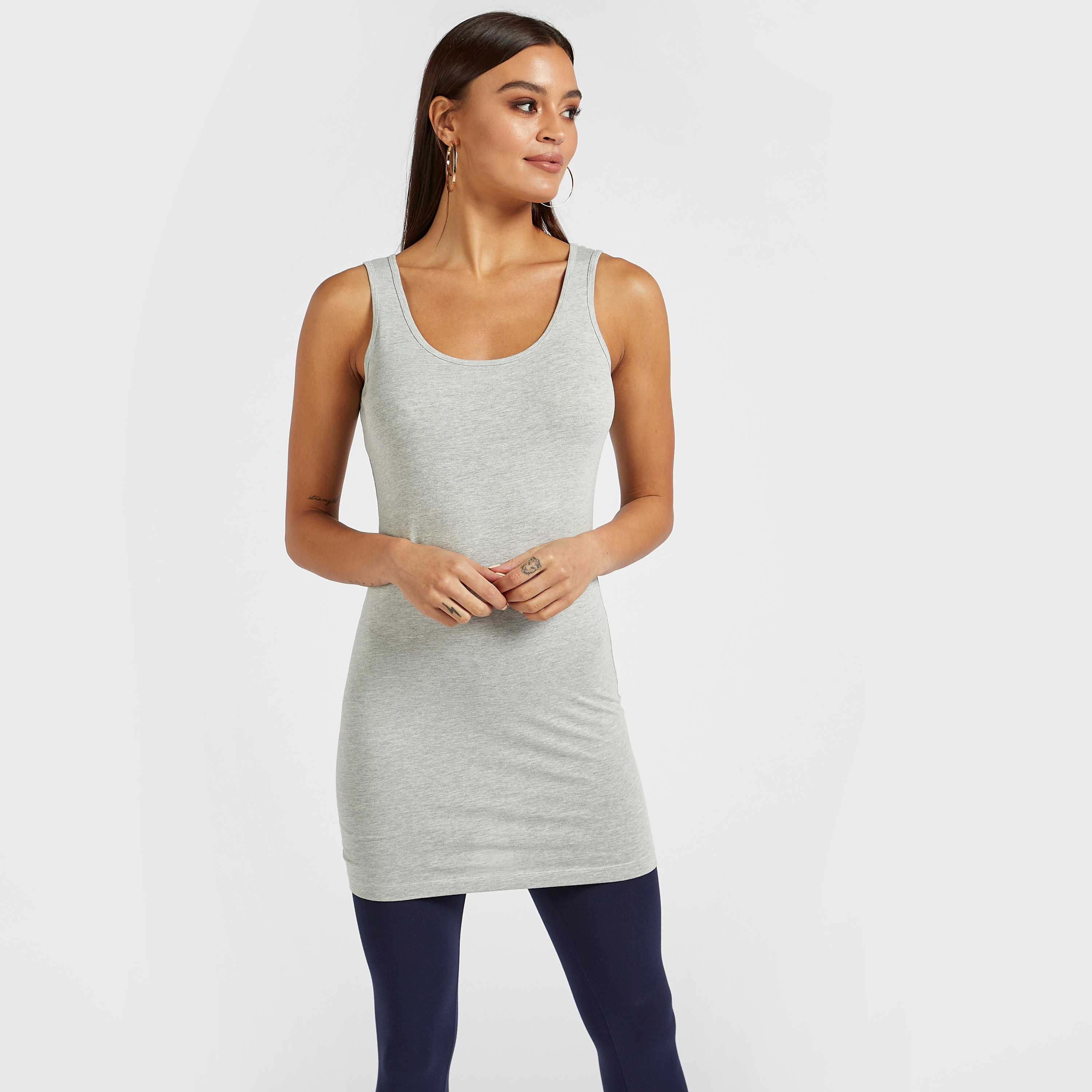 Shop Solid Sleeveless Longline Vest 