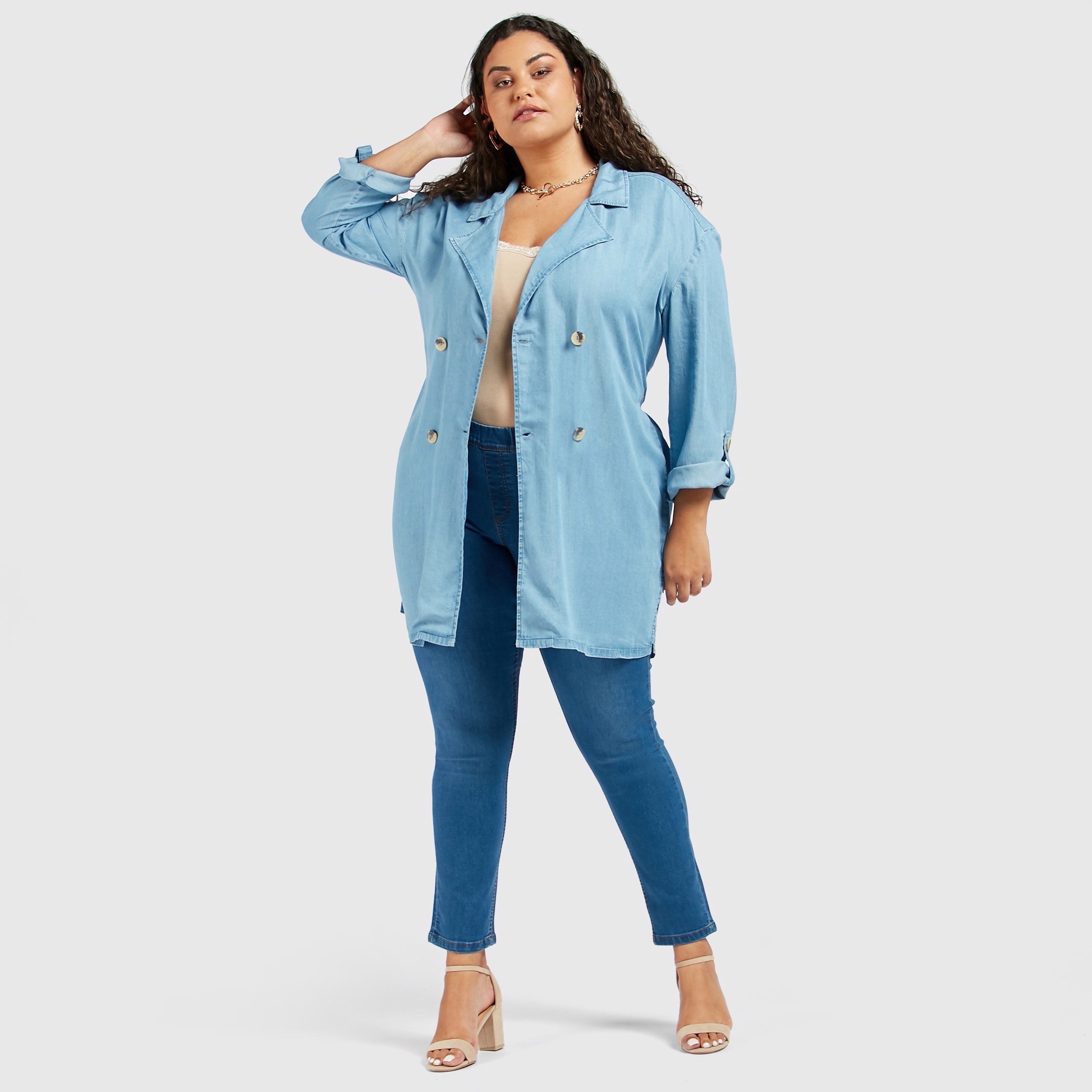 Denim 2024 shacket women's