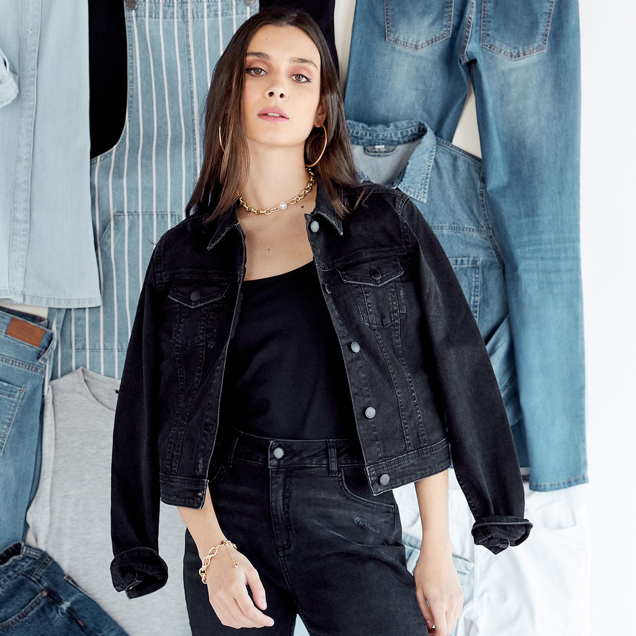 Kids Girls Denim Jacket Jet Black Ripped Jeans Jackets Fashion Coat 3-13  Years | eBay