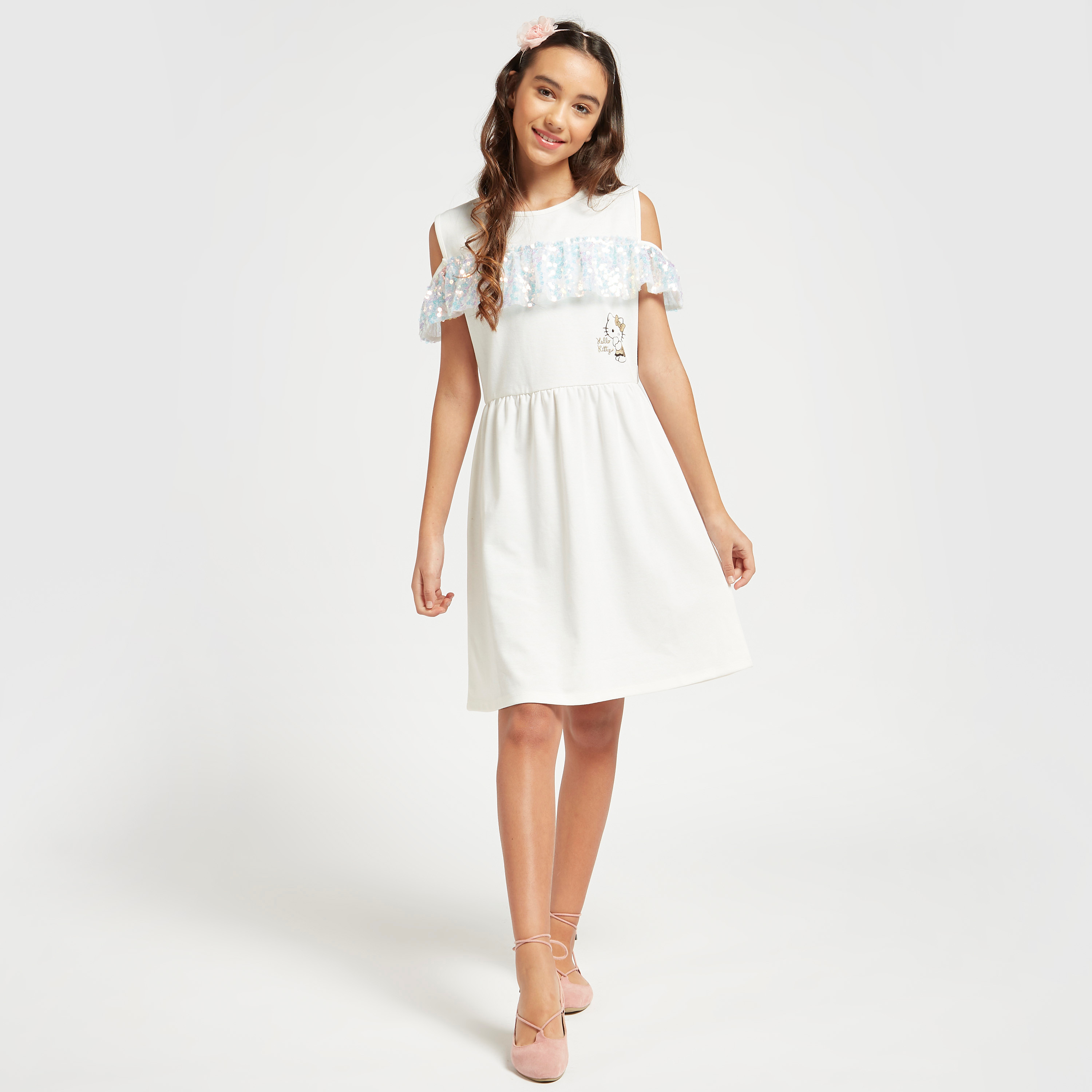 Cold shoulder 2024 dress for kids