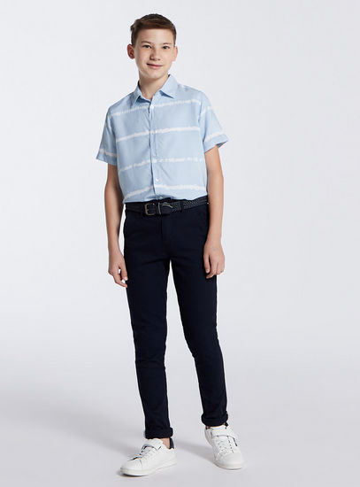 Solid Chinos with Pockets and Belt