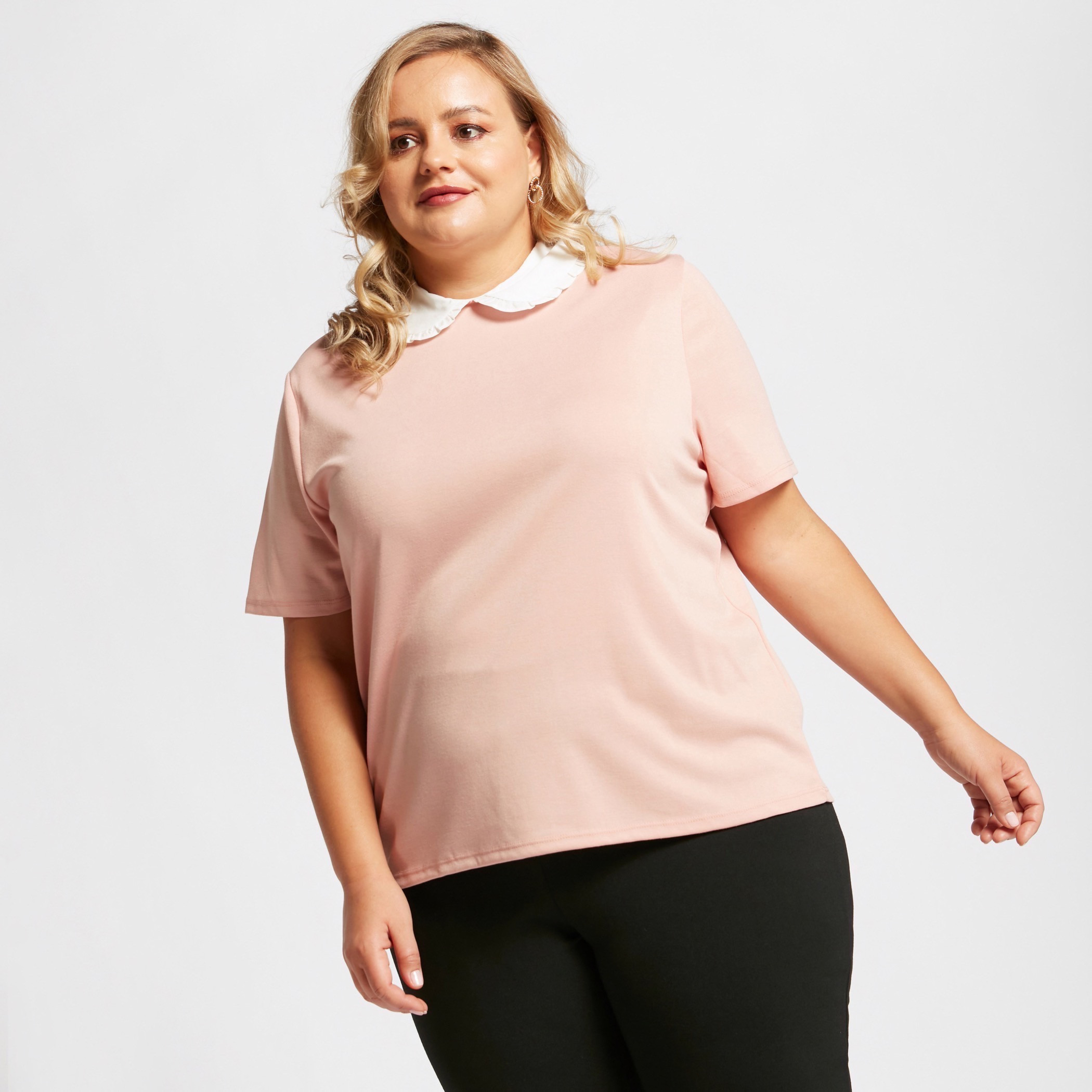 plus size peter pan blouse