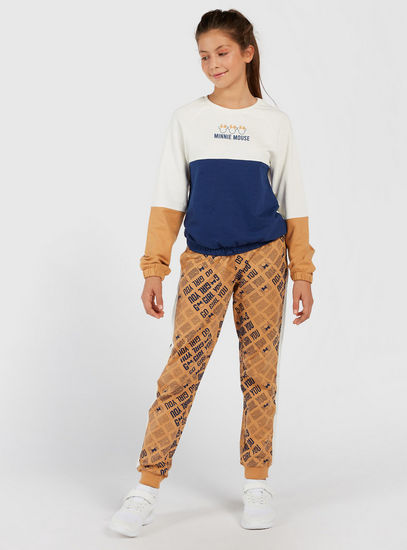 Minnie Mouse Print Sweatshirt and Jog Pants Set
