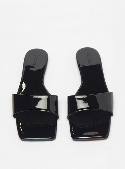 Open Toe Slip-On Flat Sandals-Flats-image-1
