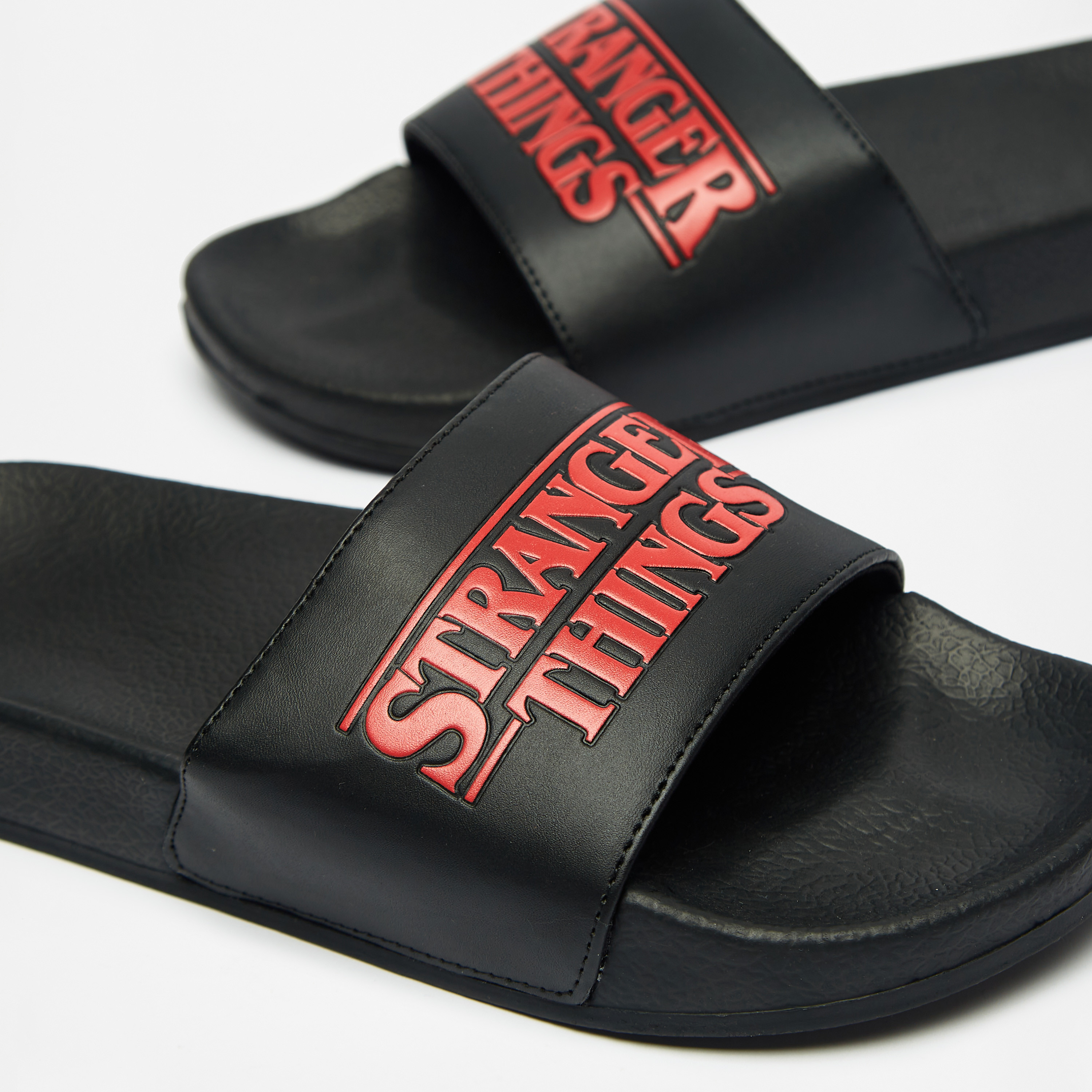 Shop Stranger Things Print Slip On Beach Slippers Online Max UAE