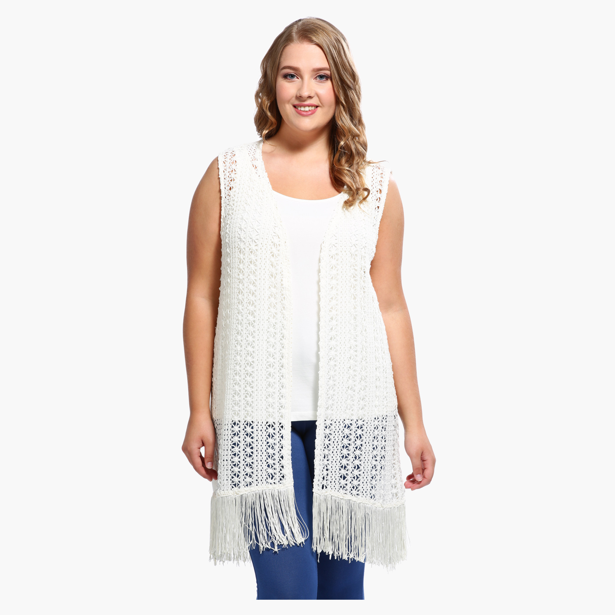 Shop Plus Size Crochet Shrug with 