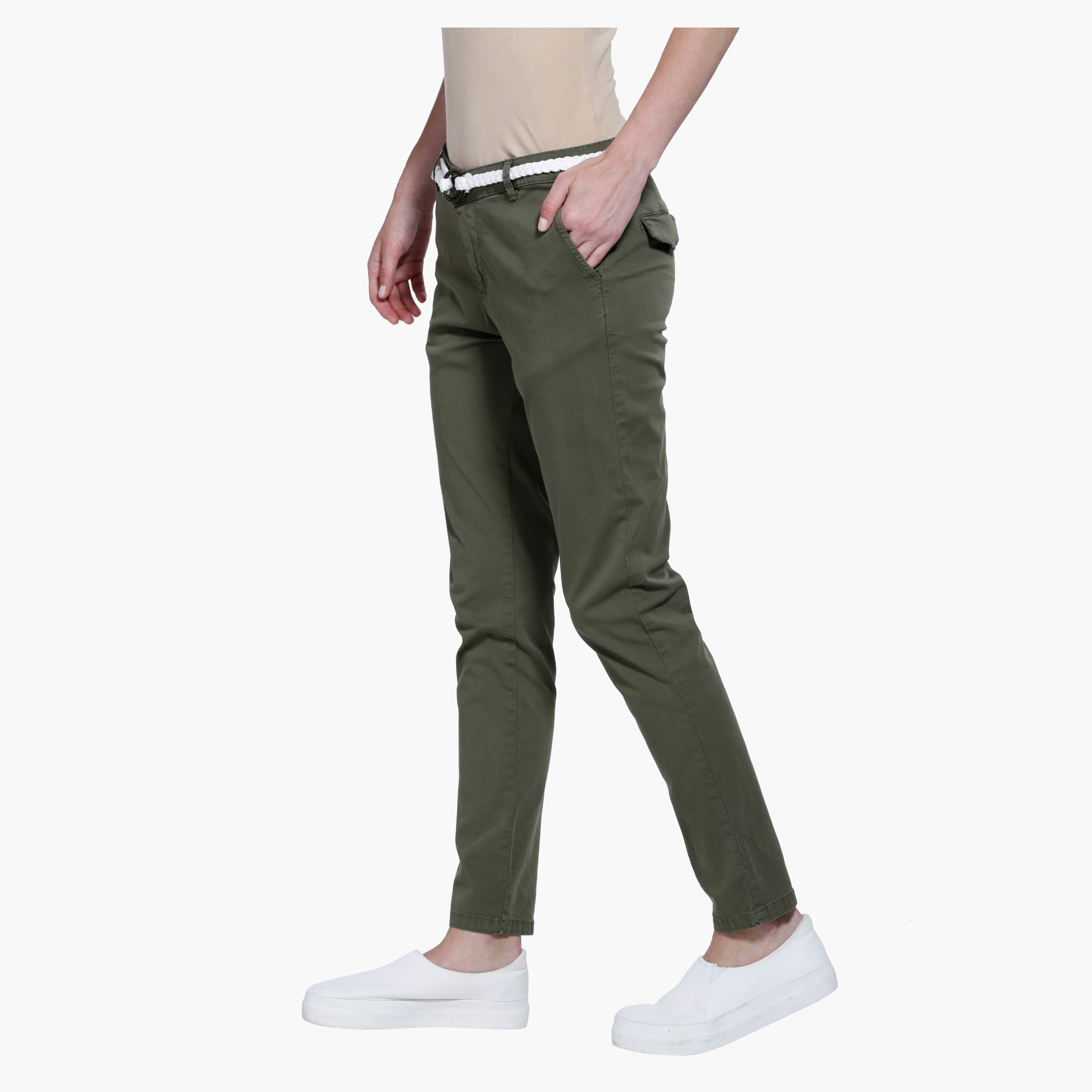 Shop Full Length Trousers with Pocket Detail Online Max Bahrain