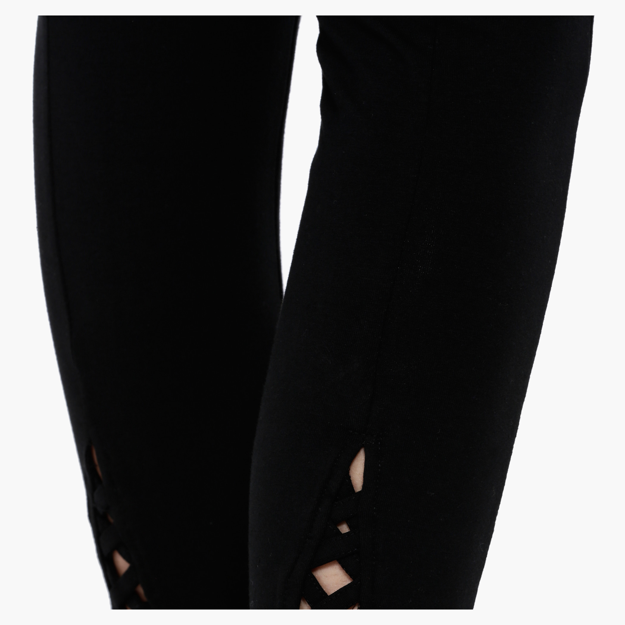 Length Leggings with Fancy Hem 