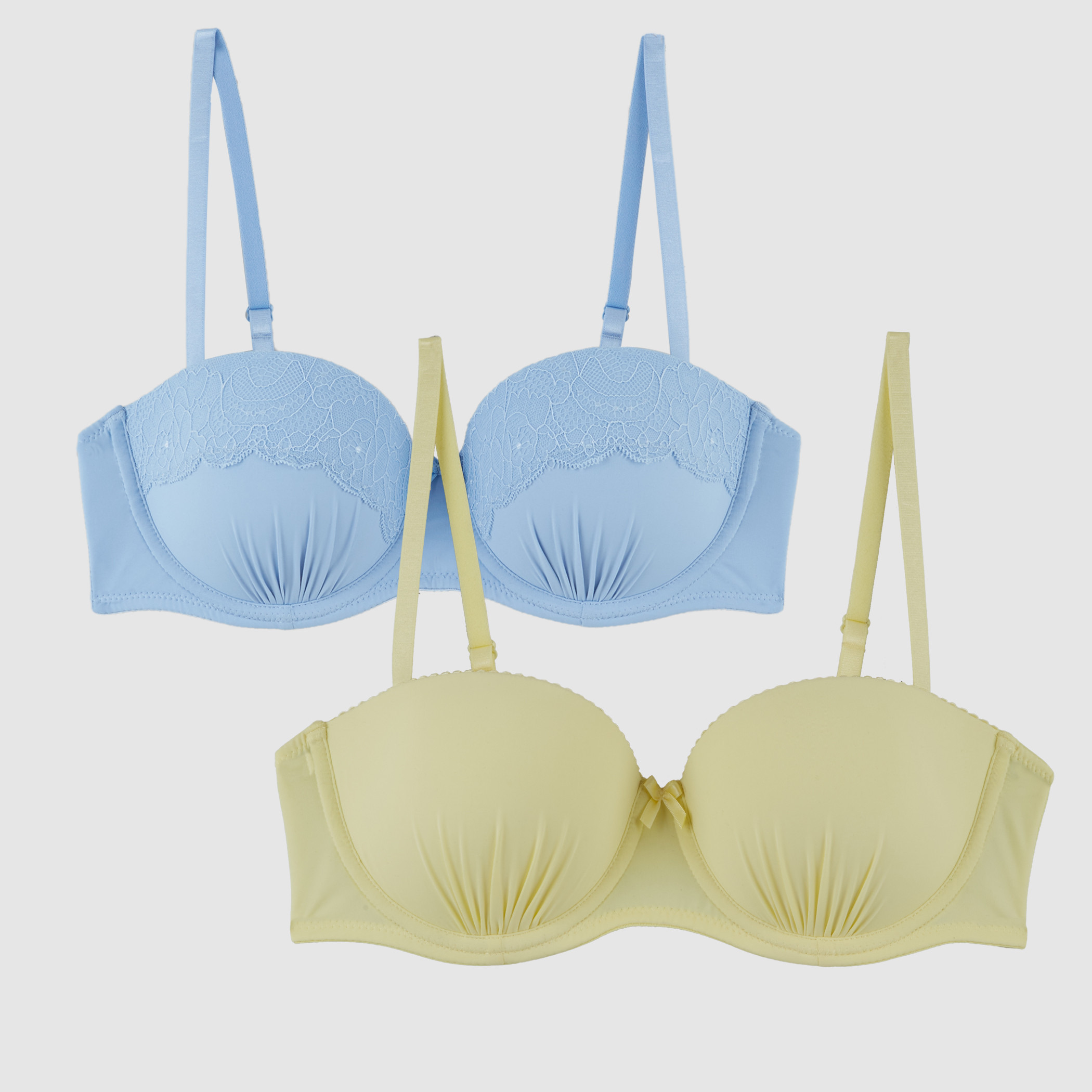 Shop Padded Bra with Adjustable Straps Set of 2 Online Max Kuwait