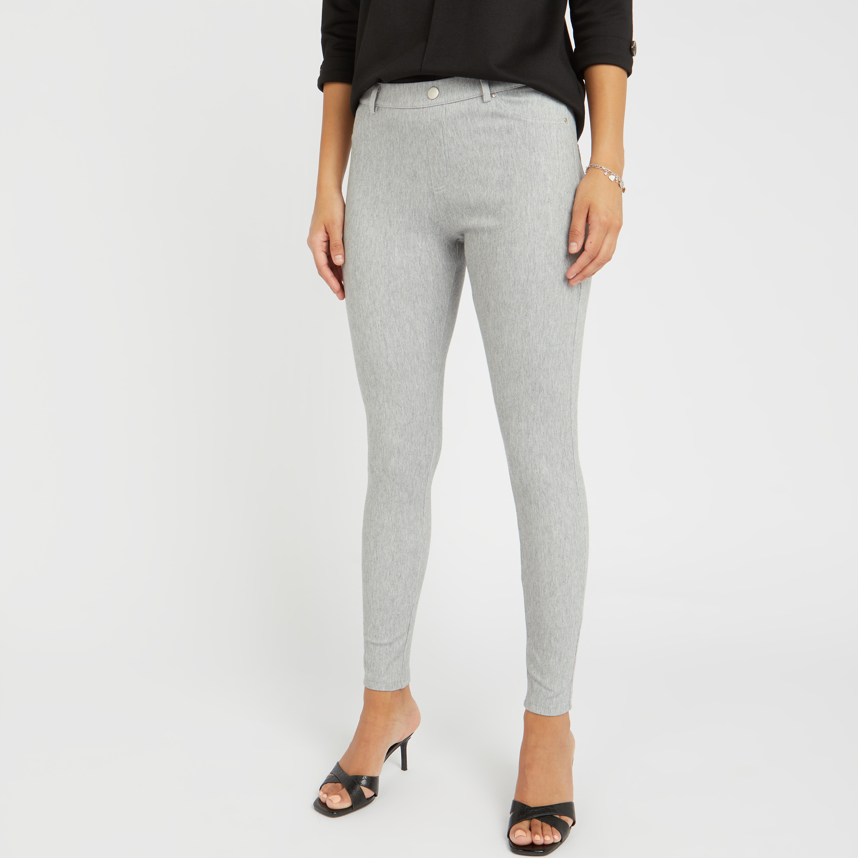 Shop Solid Ankle Length Leggings Online Max Bahrain