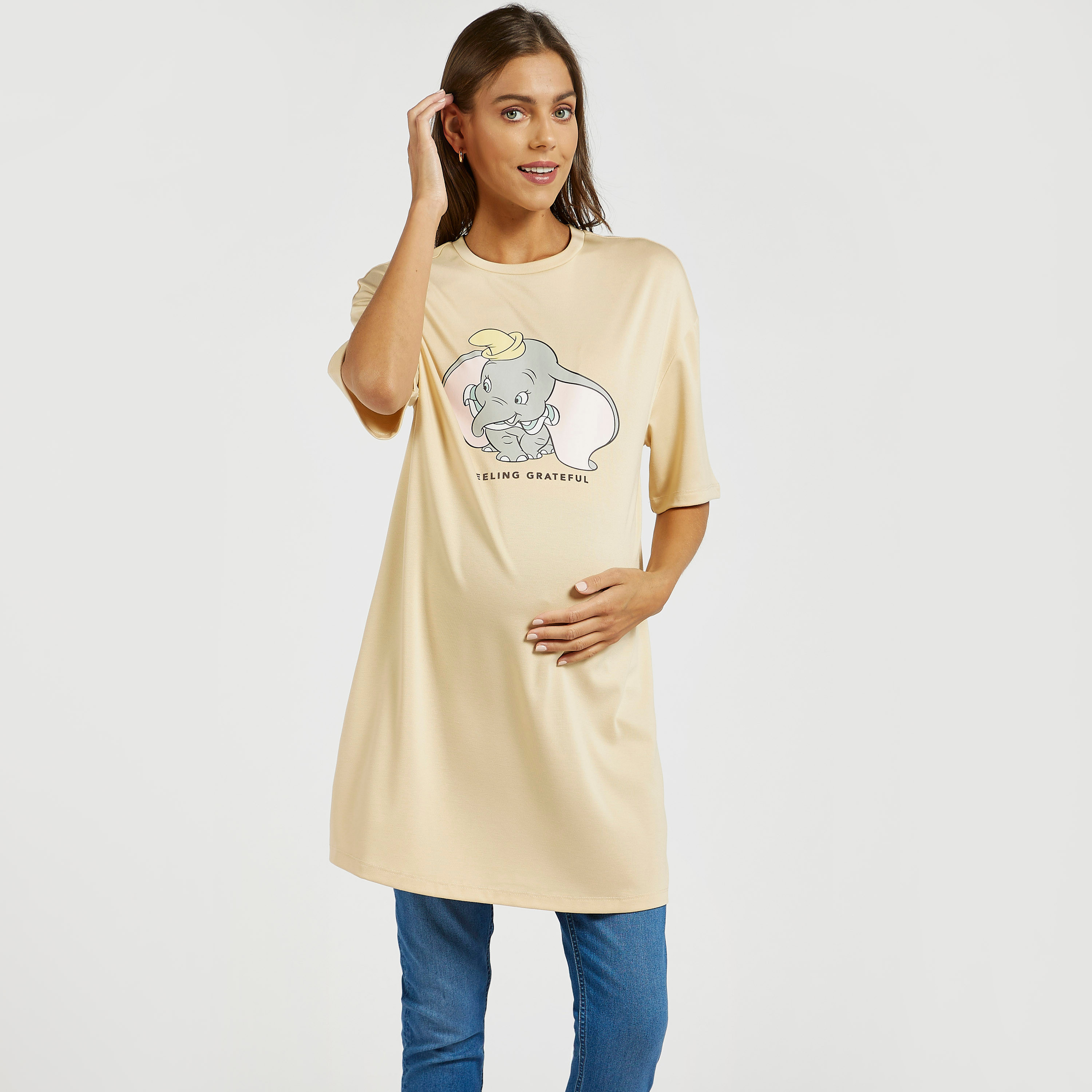 Dumbo Graphic Print Longline Maternity 