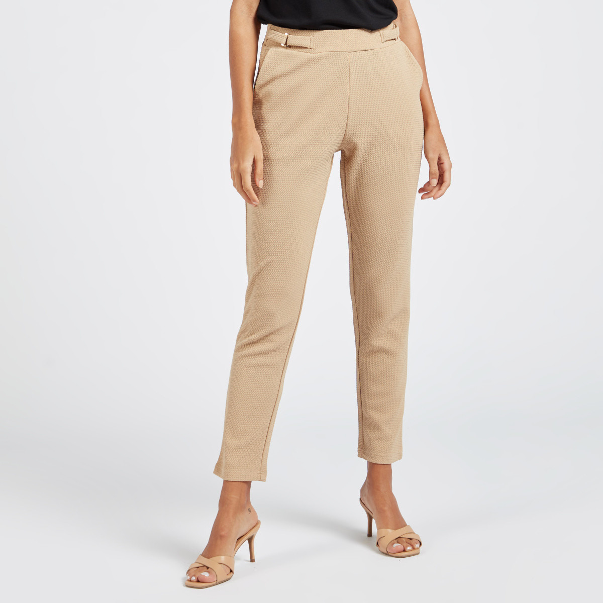 Shop Knit Cropped Pants with Pockets 