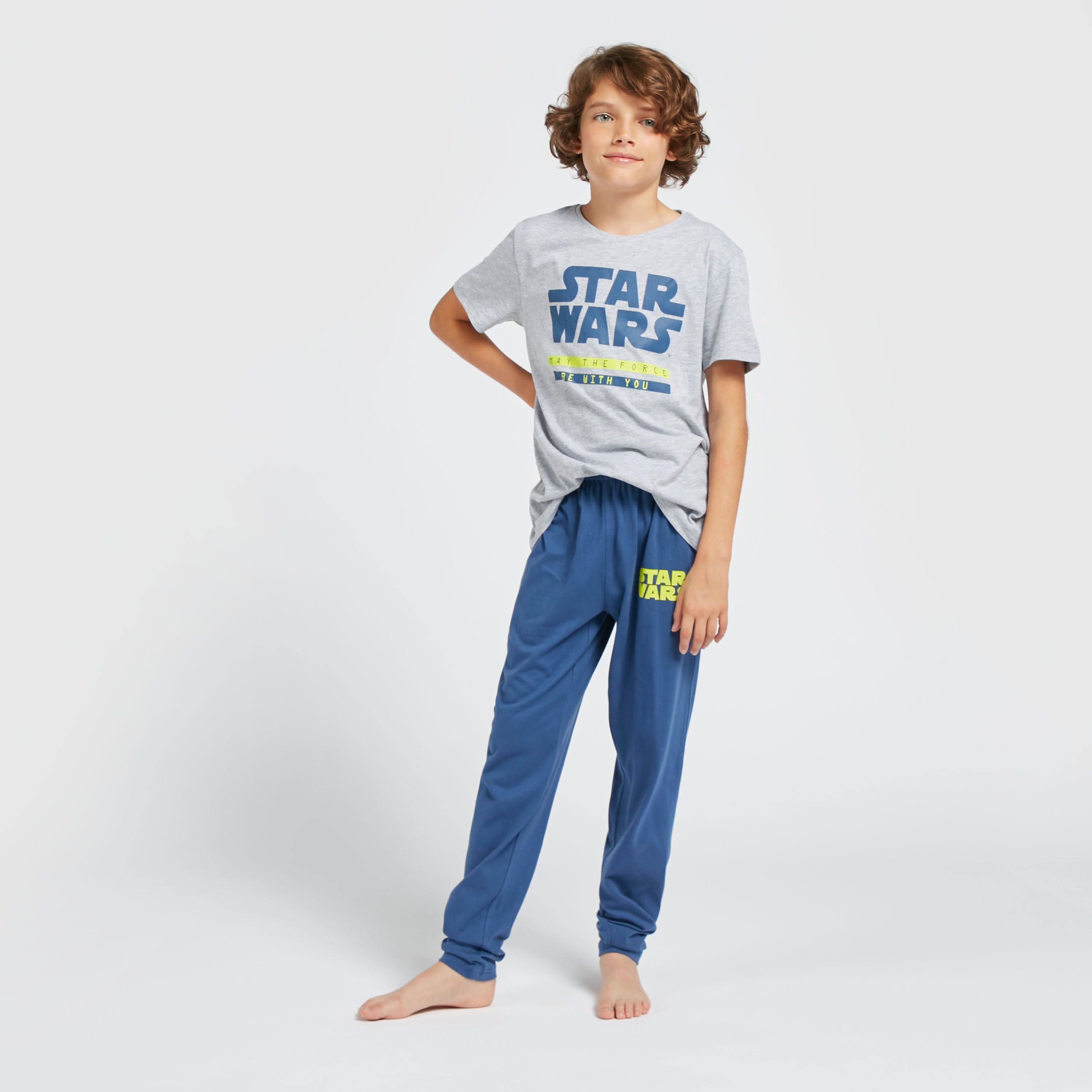 Shop Star Wars Graphic Print T shirt and Pyjama Set Online Max