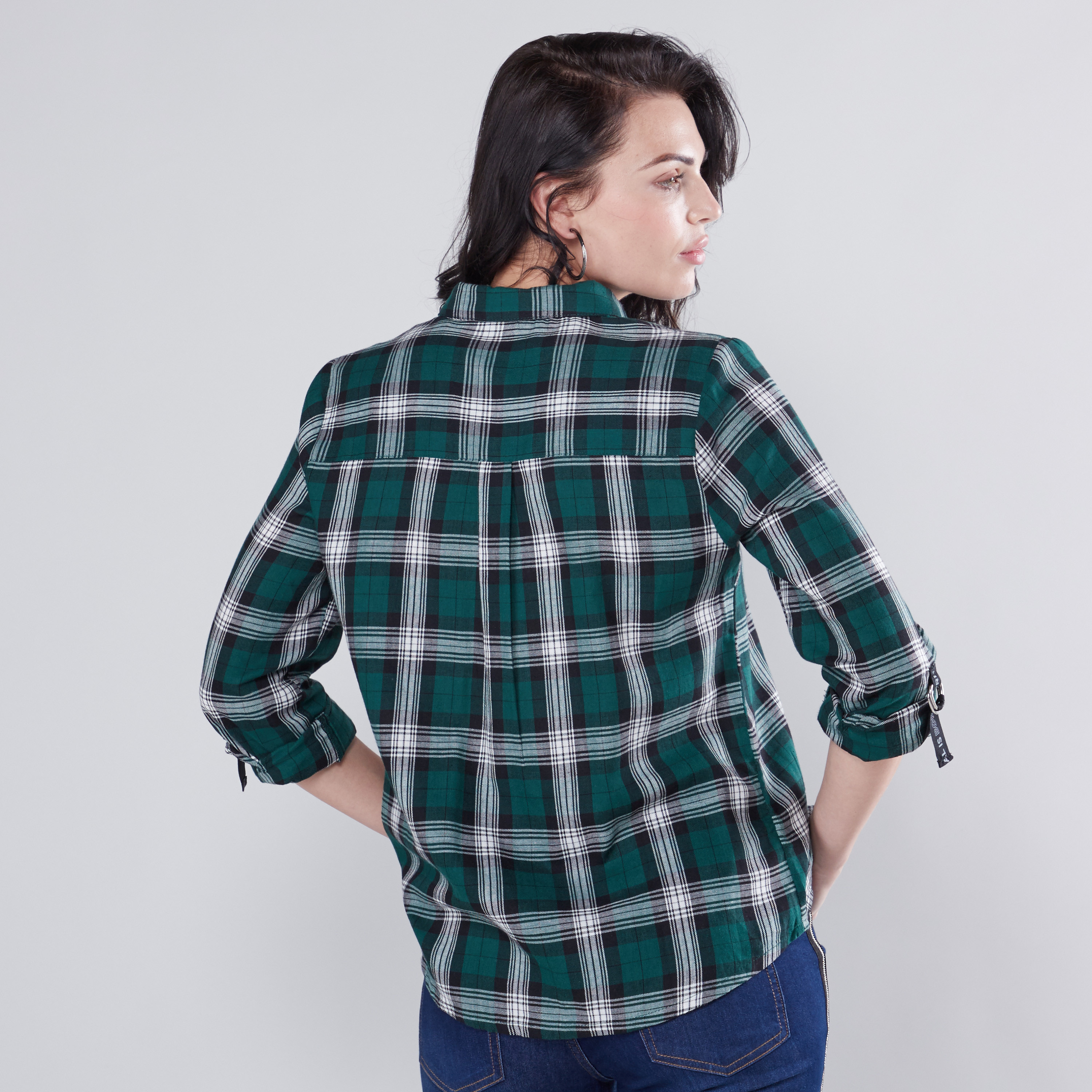 Green on sale checkered shirt