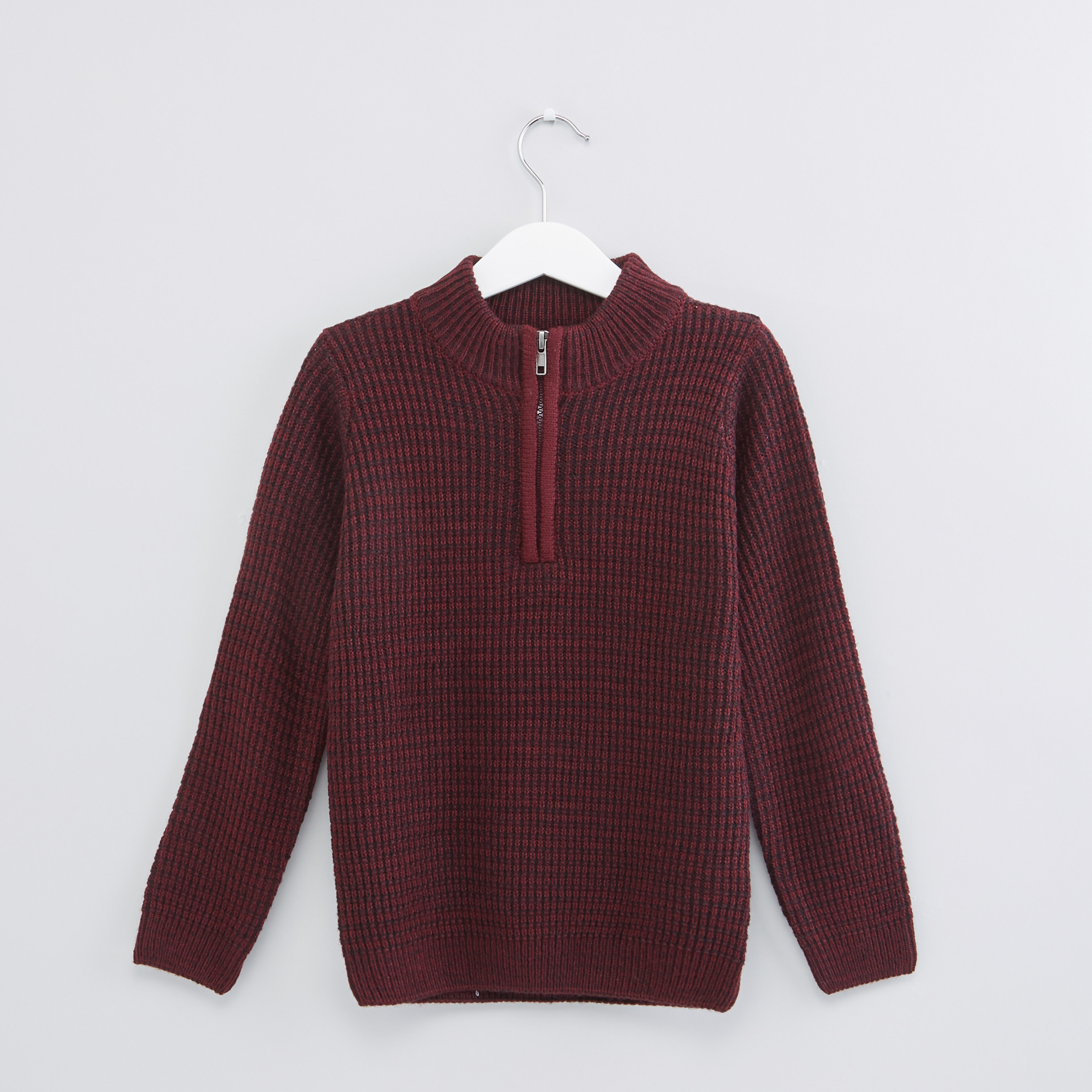 Shop Textured Long Sleeves Sweater 