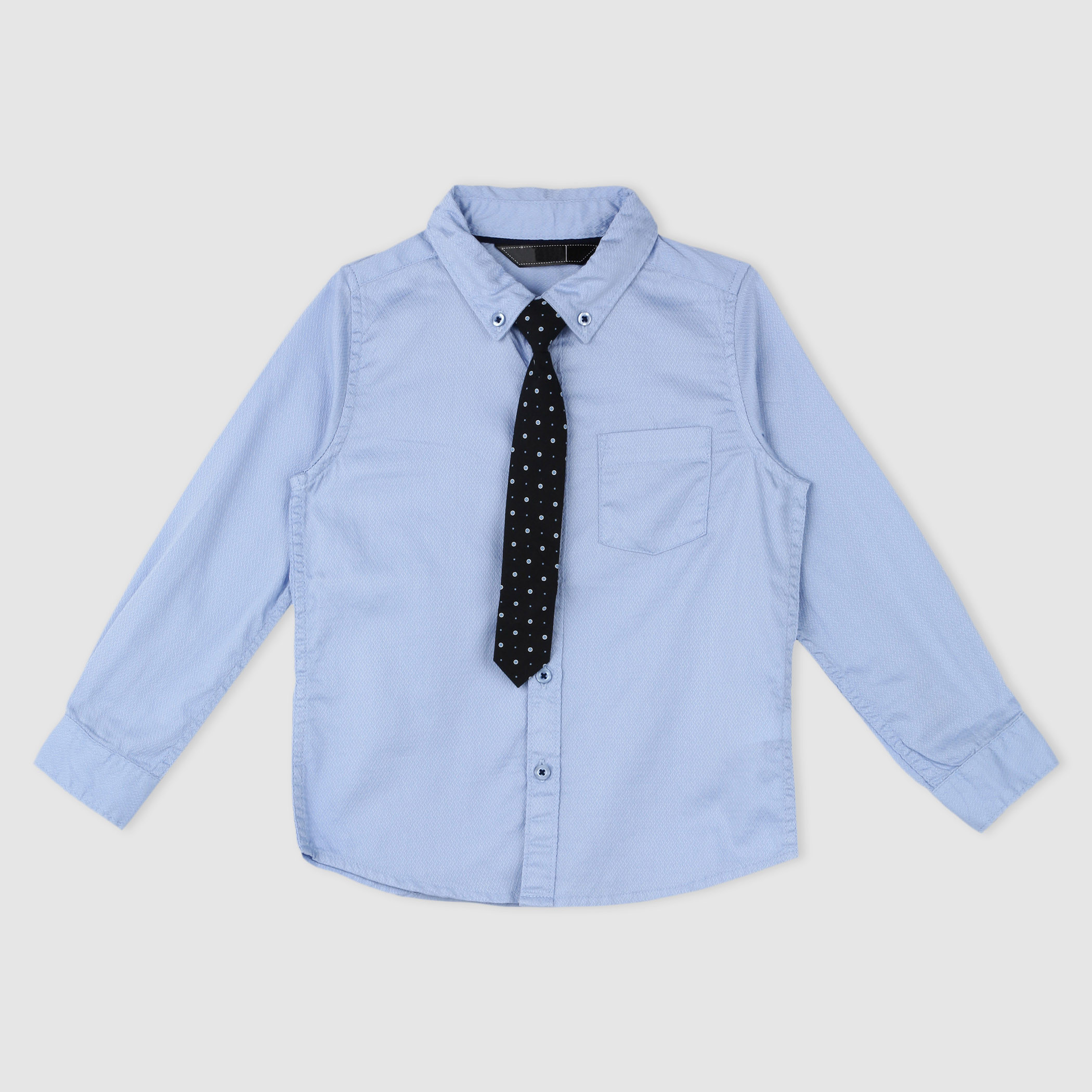 Shop Textured Button Down Collar Shirt with Tie Online | Max Kuwait