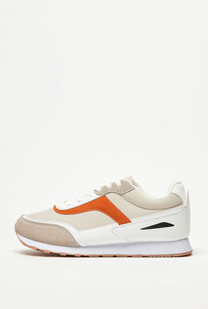 Colourblock Sneakers with Lace-Up Closure