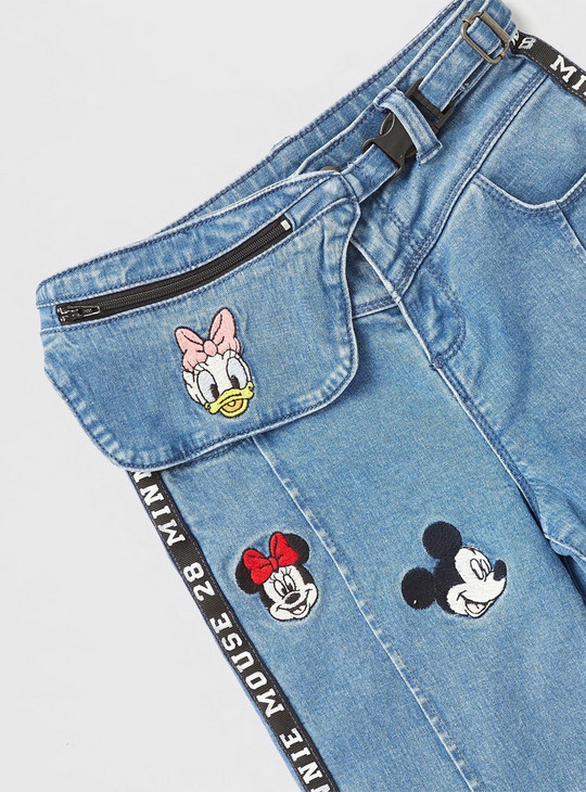 Minnie Mouse & Friends Embroidered Jeans with Bum Bag