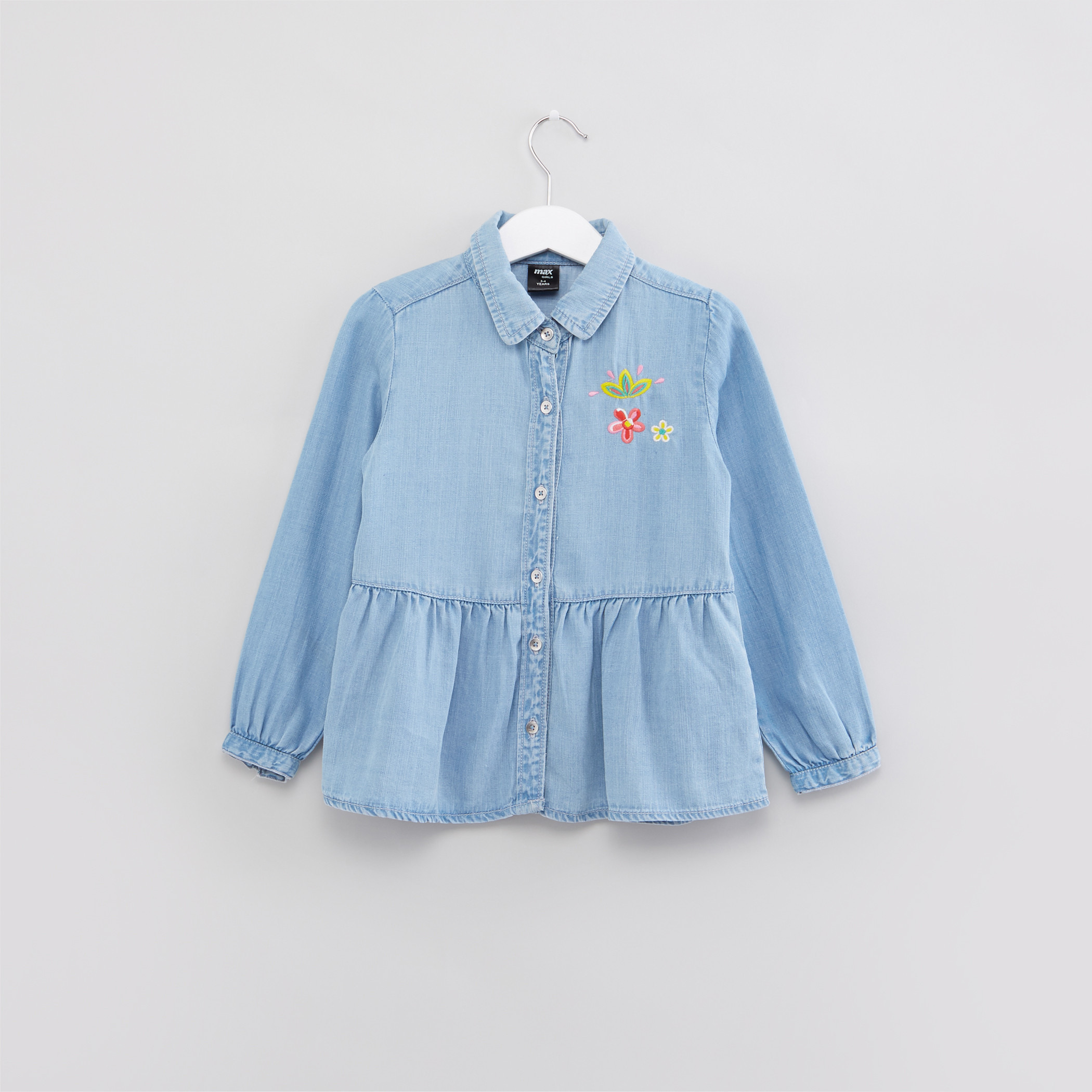 Denim sales girls shirts